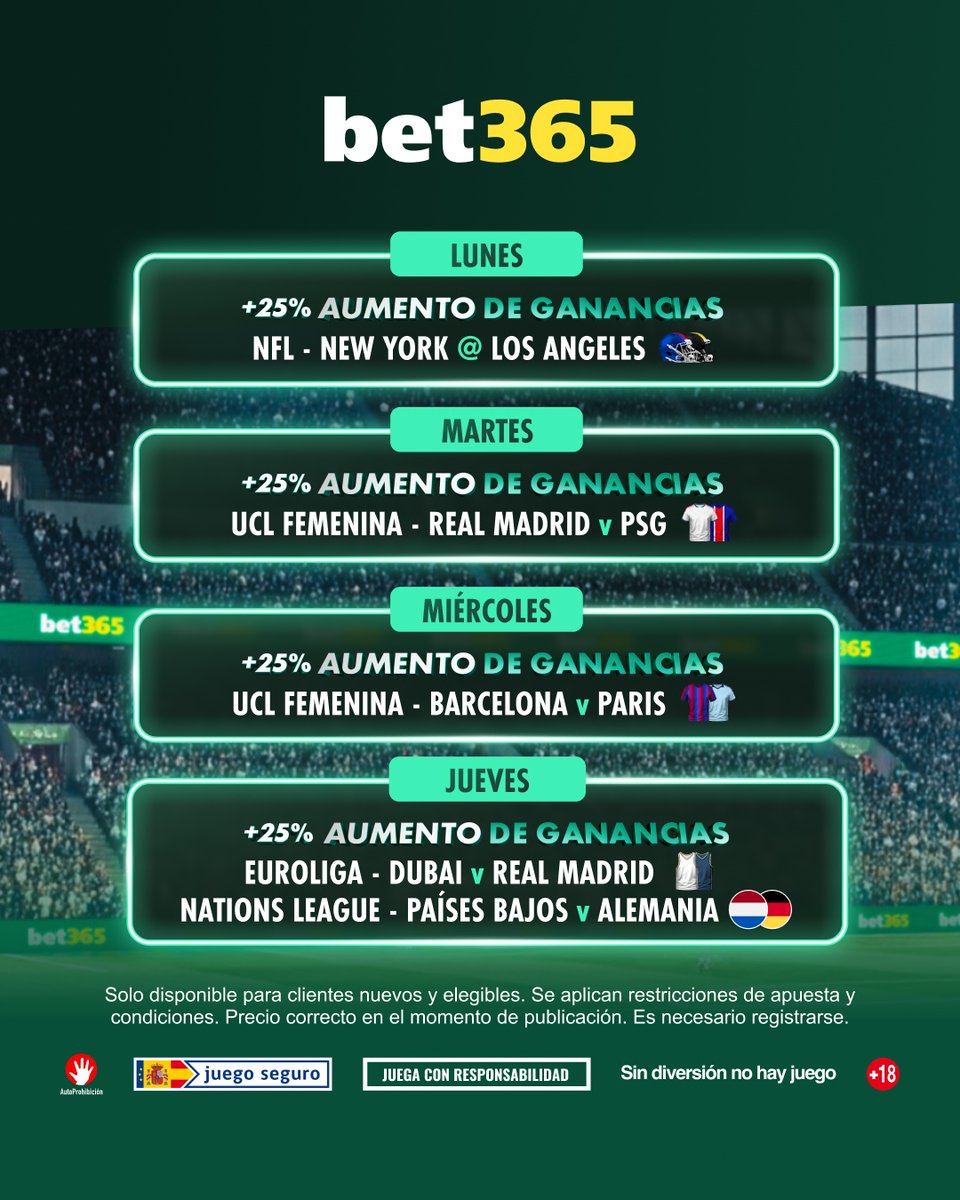 bet365_es's tweet photo. Hemos necesitado 3 imagenes para recopilar TODOS los aumentos de esta semana.

Desliza para ver el menú ⬇️