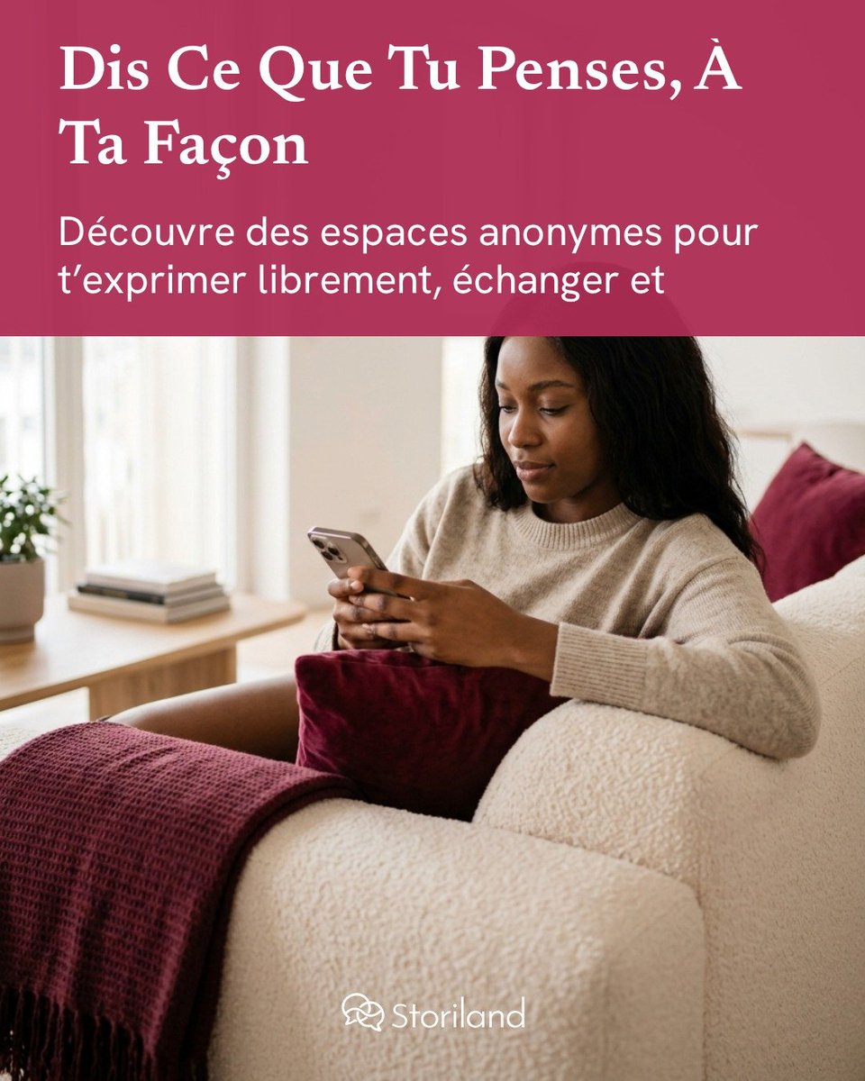 storiland_app's tweet photo. Tu penses, tu ressens, tu réagis. Dis-le comme tu le veux. 
Sur Storiland, trouve un espace qui te parle et prends part à la conversation.

https://t.co/9zuq8kGDun
#Storiland #Conversations #Rooms #Expression https://t.co/0uUEThQFII