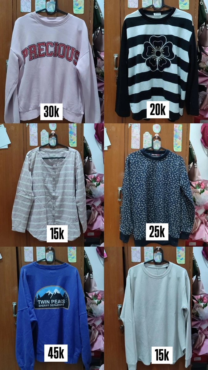 salmeuuww's tweet photo. mau kosongin lemarii, wts kemeja,blouse, sweater good condition. pengiriman dr Bogor kota yaa
💸: splitpay, co ongkir 🍊
yang mau tanya detail, langsung DM aja yaa!! 
#wts #zonauang #preloved #kemeja https://t.co/EPYTlxhYee