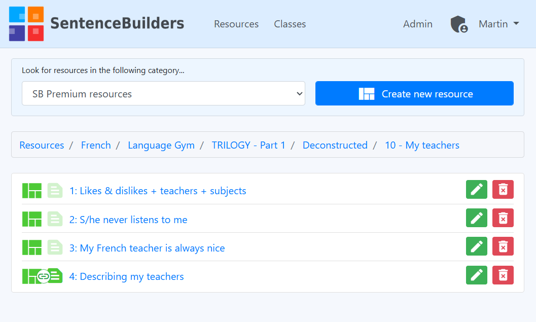 SentenceBuildrs's tweet photo. Each folder contains multiple SB resources, each consisting of a smaller [often re-worked] section of the main sentence builder for each unit:
#mfltwitterati https://t.co/rtrtzNpRb1