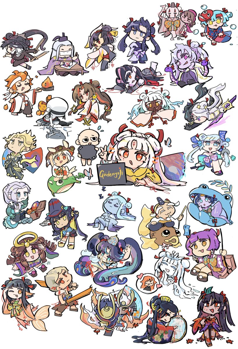 tabletsheet's tweet photo. Ooohh BOY another year another onmyojitober!!!! #Onmyojitober2026

This is not a prompt entry but an introduction for my entries - Shiranui cosplaying as others 👘 its a callback from my 2025 entries
Yes i will survive all 31 AMEN
 #onmyoji #illustration #illustration  #阴阳师 https://t.co/u66SAgyf50