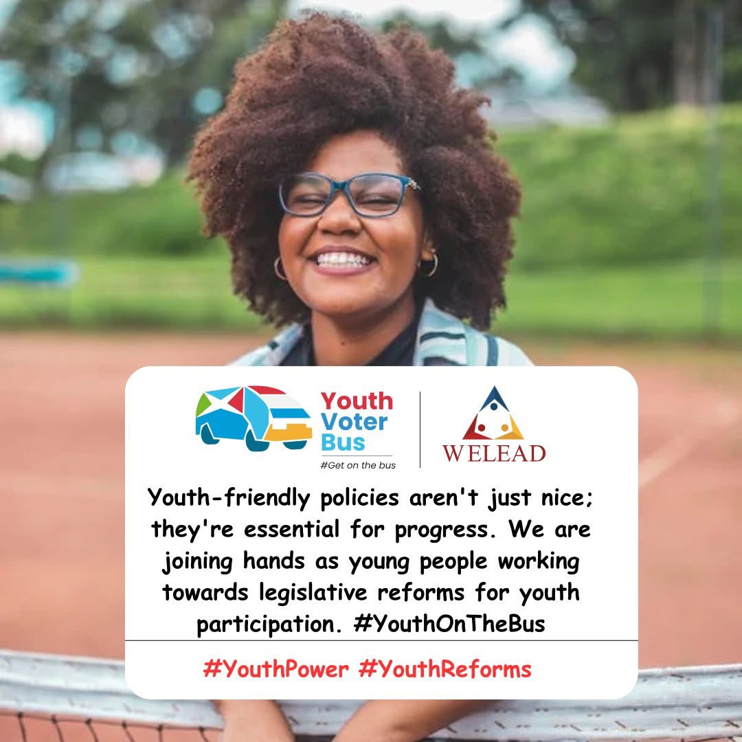 LHamauswa's tweet photo. Youth friendly reforms now.

#YouthOnTheBus
#WELEADAfrica
#YouthOnTheBus
#WELEADAfrica
#YouthOnTheBus
#WELEADAfrica https://t.co/W98xLhllge