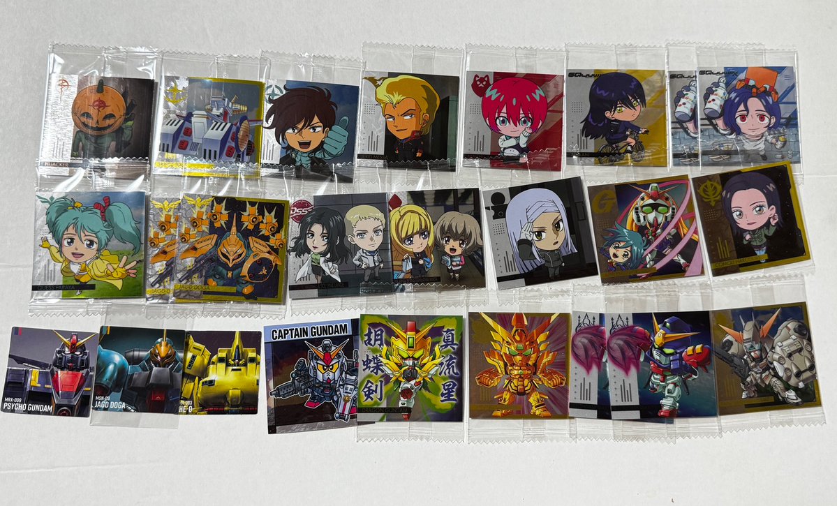 neroli_319's tweet photo. 【交換譲渡】機動戦士ガンダム  にふぉるめ ウエハース

譲》画像1-2
アムロ/Hi-ν/フリーダム/イザーク/キラ/ラクス 他過去弾

求》画像3
クルーゼ/ミゲル1/デュオ/シャア/クワトロ/レイ
各120+送料

👑:交換のみ 2枚目最下段を含等好条件優先
💖含まない場合は2点〜
⭐️最優先
ミニレター プロカ必読 https://t.co/HHebcHYiVZ