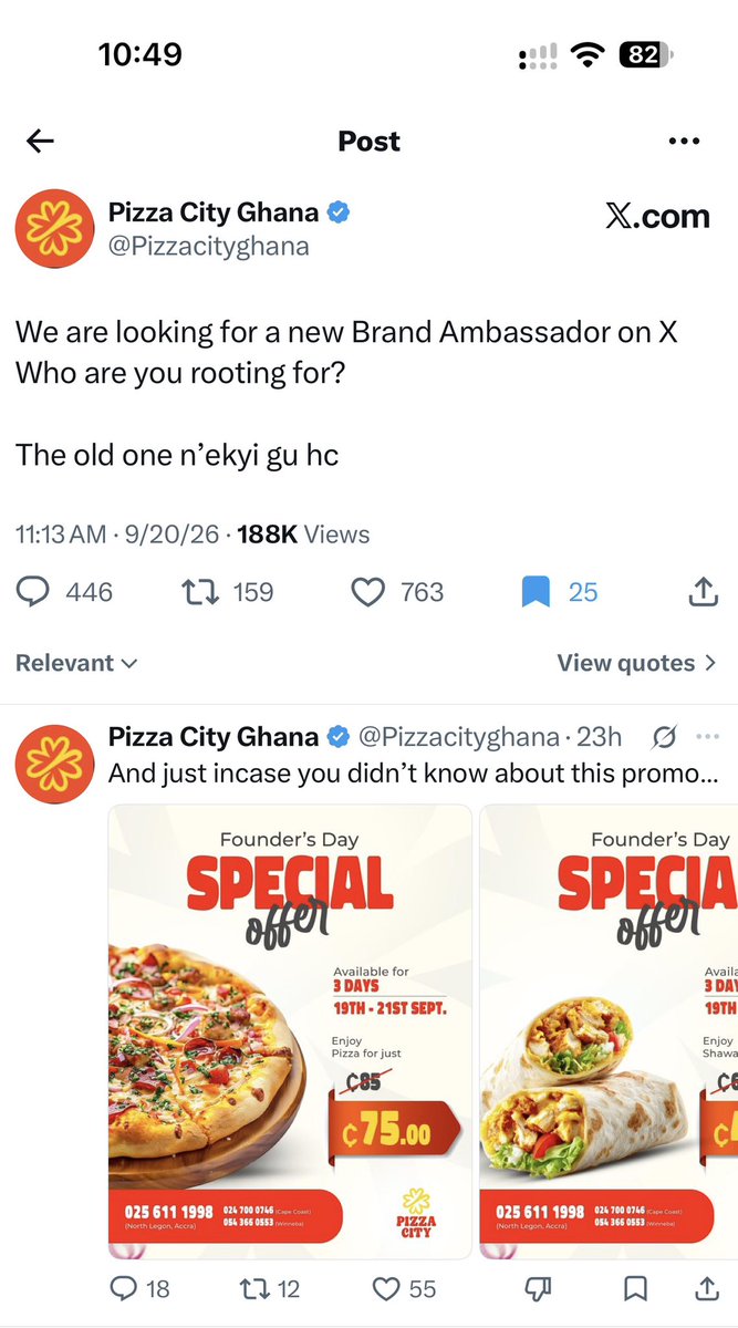 1harrismadeit's tweet photo. A lot of Twitter influencers wants to be ambassadors of Pizza city ghana so bad because of money and the name attached to it. Most of you don’t have what it takes to promote a brand like @Pizzacityghana lmao https://t.co/Bw37EfNVHL