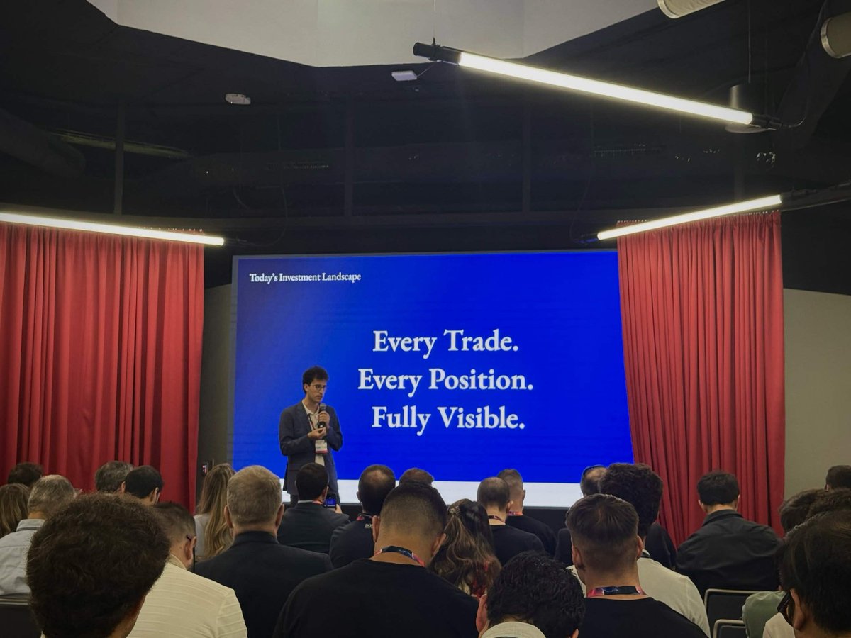 OrionFinanceAI's tweet photo. "Every trade. Every position. Fully visible."

That slide behind our CEO at Merge Madrid sums up DeFi’s biggest hurdle.

Public transparency is great for trust, but for serious onchain portfolio management, it’s a liability. https://t.co/fhbTbtxykh