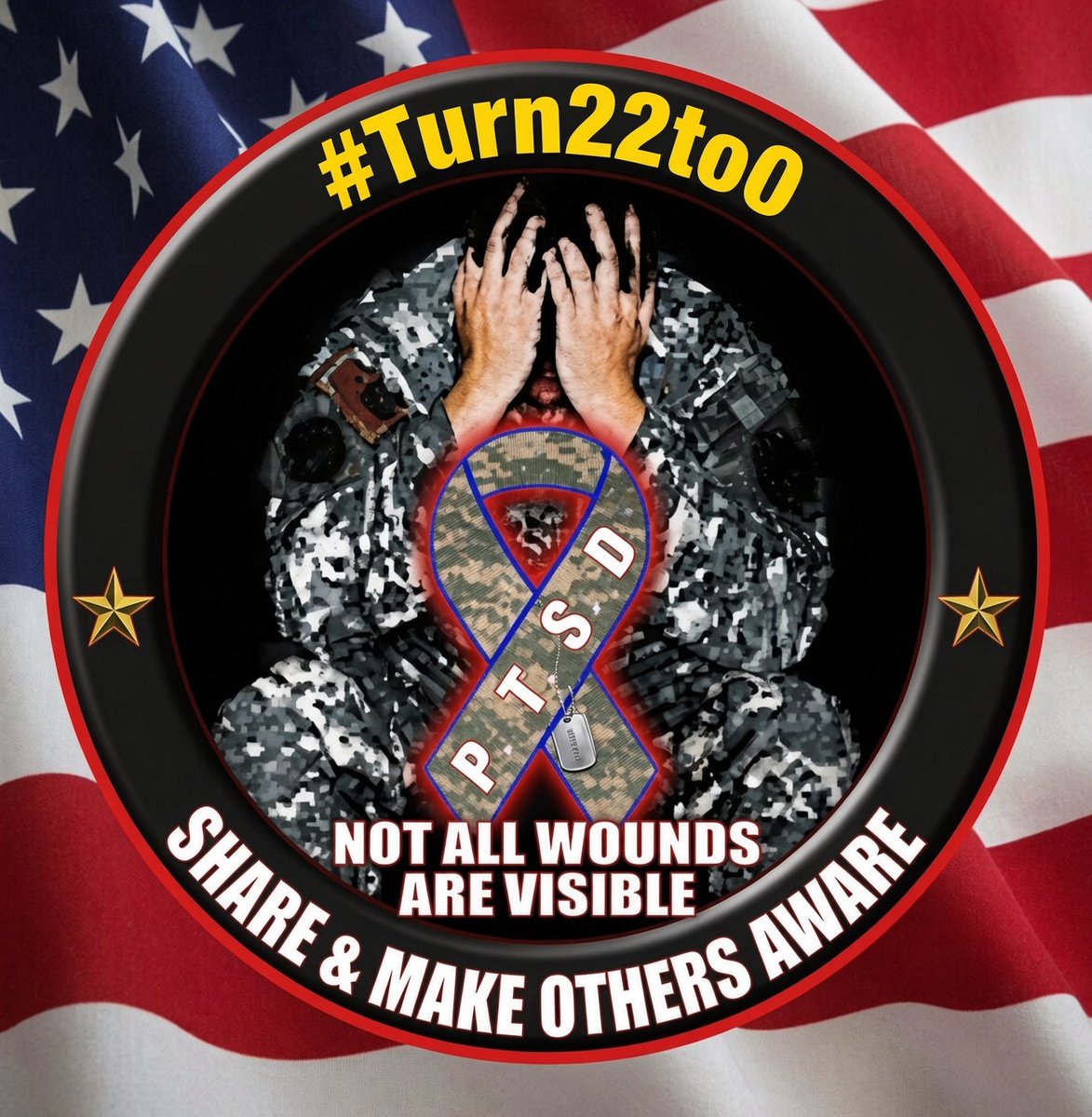 Jingoman111's tweet photo. 💯🇺🇸 PTSD is Real &amp; Sucks! I Know all About It!💯
 Share if You Care! If We Can Save 1 Life it's Worth it!
🇺🇸❤️#PTSD ❤️🇺🇸 #CPTSD 🇺🇸❤️#Turn22to0 ❤️🇺🇸 https://t.co/ufVaqPqrwJ