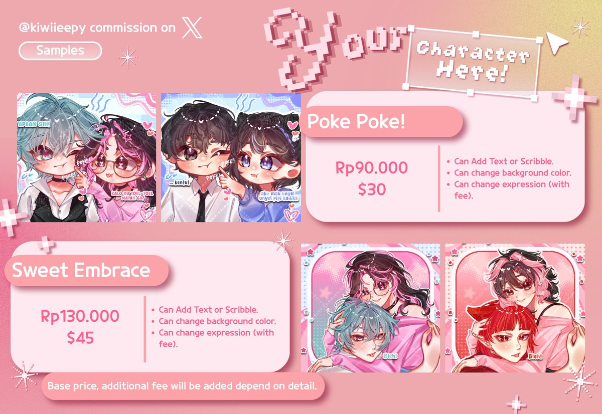 kiwiieepy's tweet photo. 🥝OPEN COMMISSIONS🥝
[♡+⟳ are appreciated]

I'm open for Local &amp; International commissions!💖
Prices bellow will get a 20% Discount‼️
If you're interested/wanna ask anything, feel free to DM me

TOS and VGen link in reply (1/2) 

#zonauang  #commissionopen #VgenOpen #Vgencomm https://t.co/qbj3JC0sUP