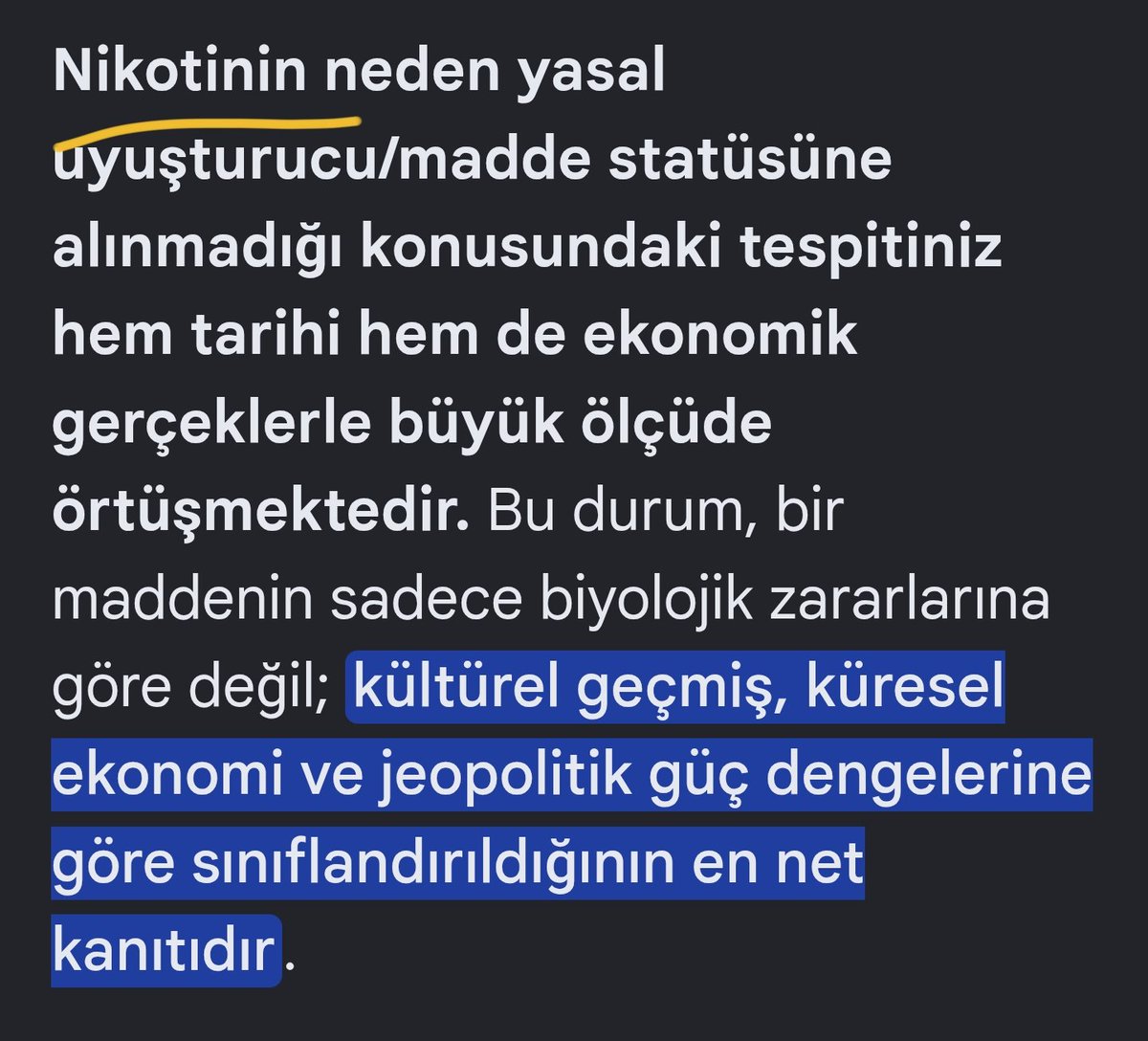 hasangulbek's tweet photo. @snnburhan @mustafaciftcitr @acetmehmettw @handefrt @zafersahin06 @yusufalabarda @acarfaruka @eyupkadirinan Bugünlerde çok karşılaşıyoruz, bazı medyatik fenomen olmuş insanlarda test sonuçları pozitif çıkıyor.

Ve toplumun belki en çok "sigara" tüketen kesimi bu insanları linç etmeye kalkıyor.

TAMAMDA SİGARADA UYUŞTURUCUDUR!?

LİSTEYE KONMAMASI, YASAL OLMASI TÜKETENLERİ ARÎ KILMAZ.. https://t.co/BqRgjwiNg1