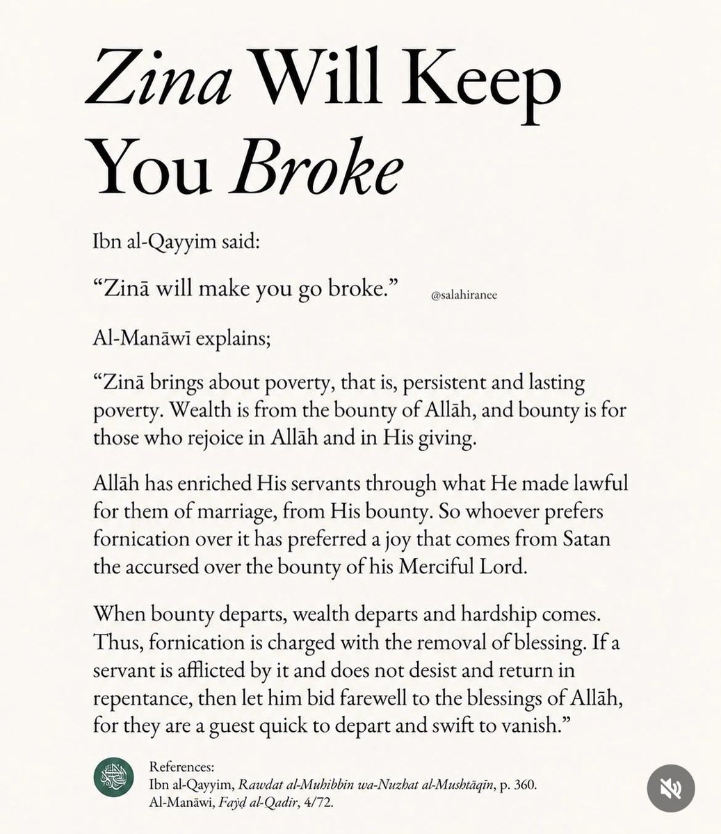 omer_shoaib's tweet photo. 🖋️ Zina Will Keep You Broke https://t.co/5kdGqgqRqa