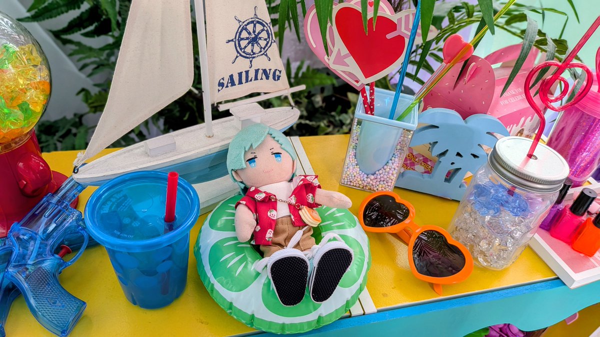 CARINTOMATO's tweet photo. マリンブースにて🥰
藍ちゃんが夏満喫してました✨️
藍ちゃん浴衣間に合わなくてごめんね😢でもこのマリンブースは藍ちゃんに合うよ💕 https://t.co/Ddw2xP5sMU