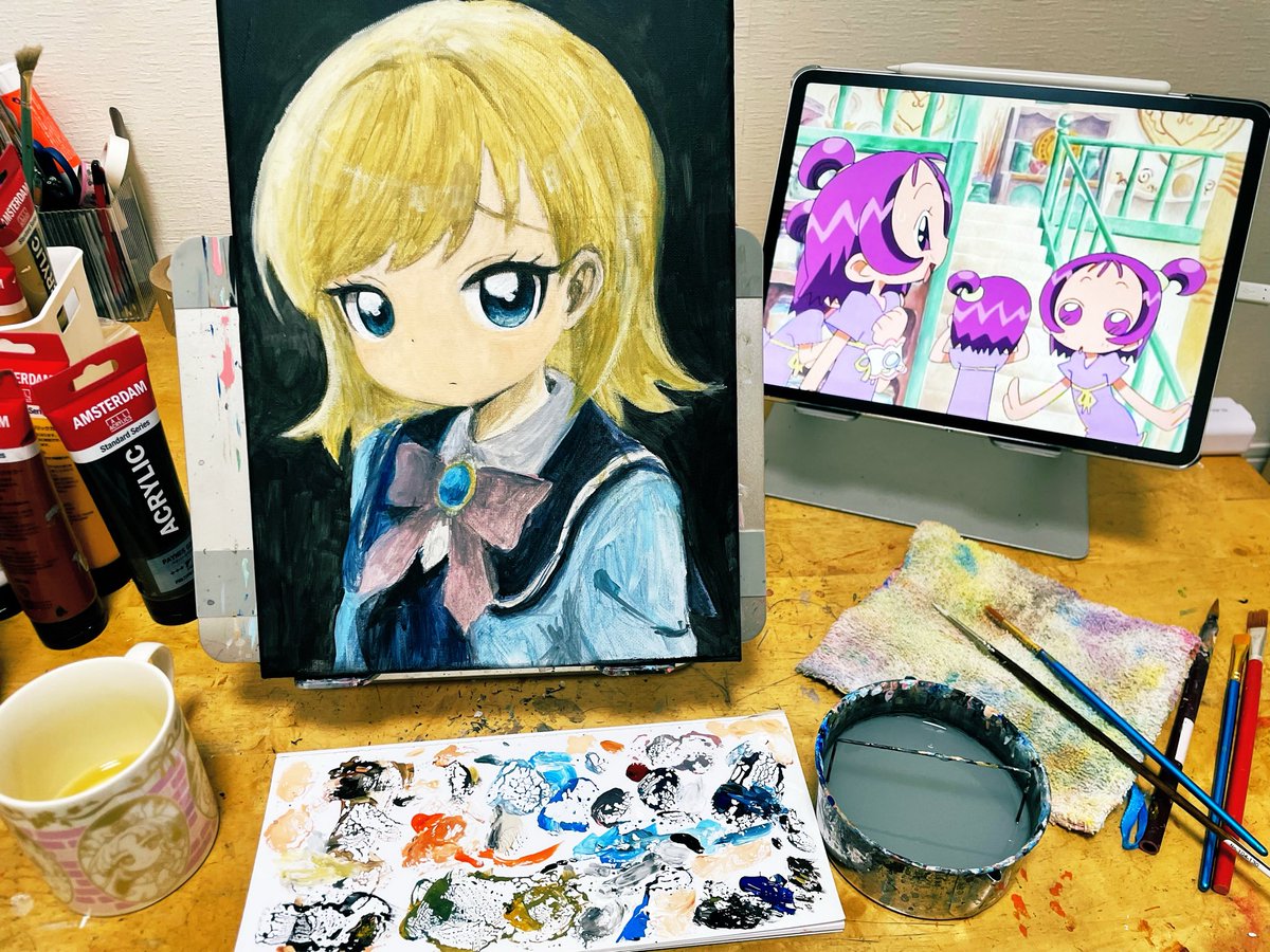 jogasakiya's tweet photo. プリキュアコップで飲みながらおジャ魔女流しながらみつきちゃん描いてたらさすがにあたまがおかしくなってきた https://t.co/k7bFw9Oc7K