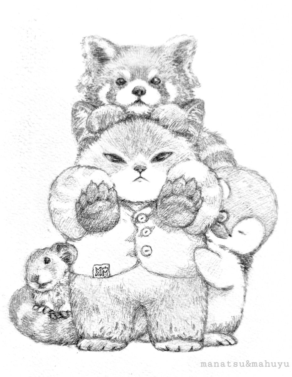 midsummer_02jp's tweet photo. ✏️国際レッサーパンダデーに合わせて完成させるつもりだったのですが、描いているうちにあれこれ足したくなって、今日ようやく完成したスケッチです🐾

最近気になっているナキウサギpikaも加えてみました😸🐧

#国際レッサーパンダデー
#レッサーパンダ #ナキウサギ #イラスト https://t.co/xyz2EMpSwh