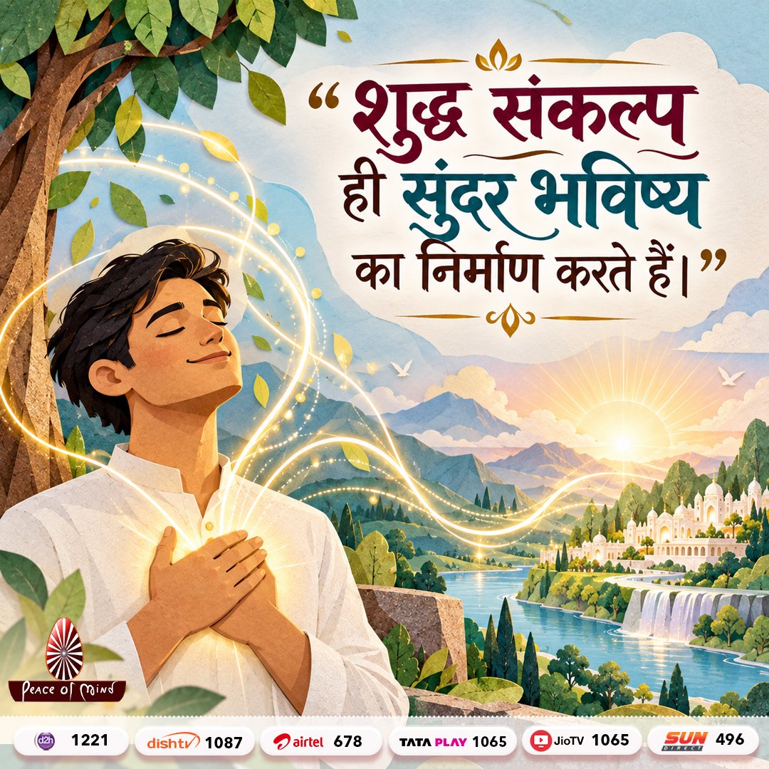 peaceofmindtv's tweet photo. Pure intentions create a beautiful future.
#peaceofmindtv #brahmakumaris https://t.co/SxhcVmFzVw