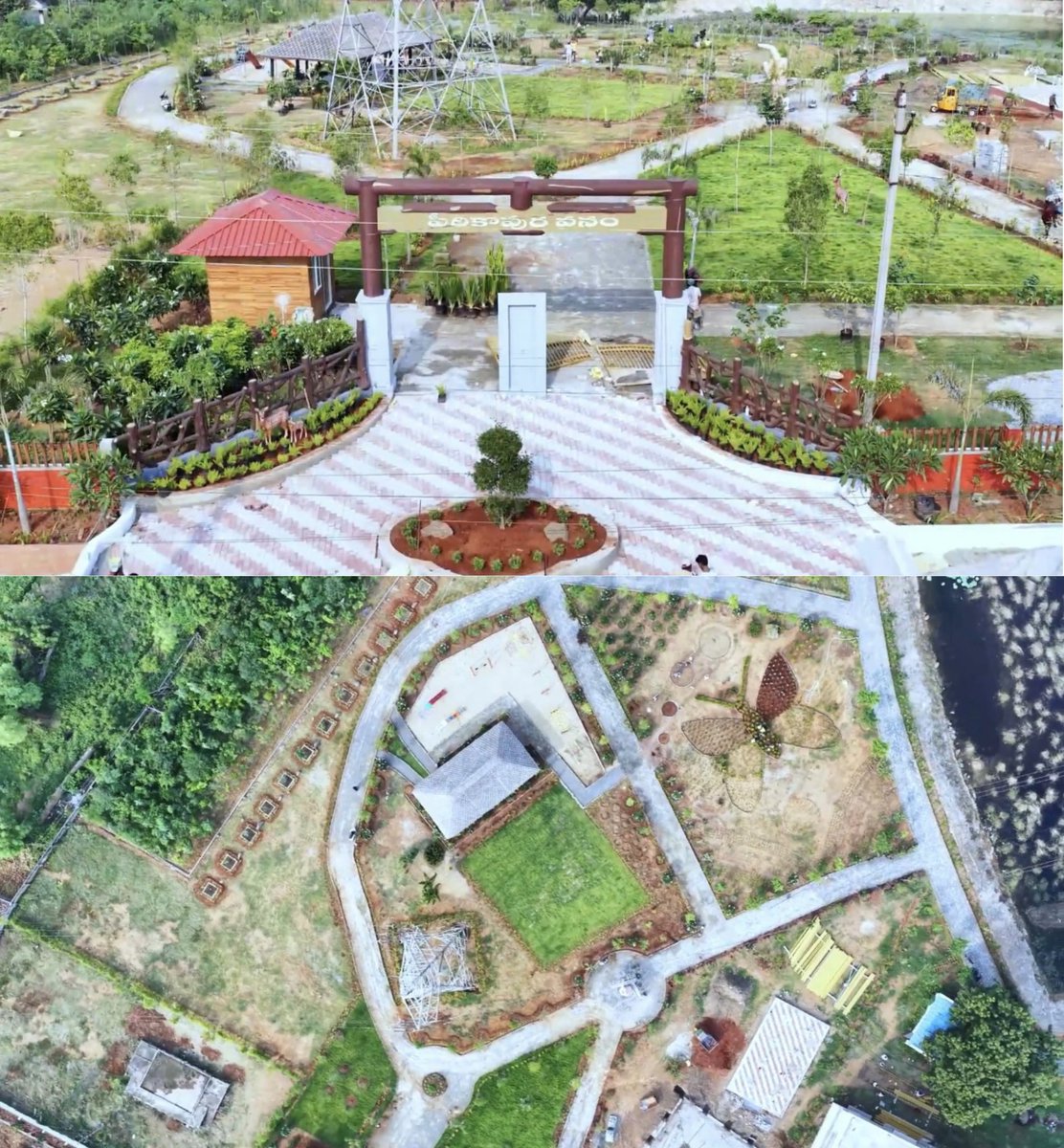TrendPSPK's tweet photo. Pitikapura Vanam, Pithapuram.

BEFORE                                   AFTER https://t.co/uKaaE6KpYu