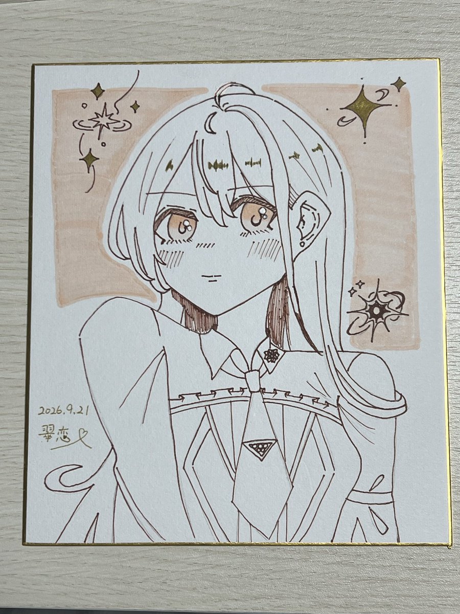 sui_ren51's tweet photo. # 3   色紙イラスト描きました

 #イラスト #創作イラスト #色紙イラスト
 #絵描きさんと繋がりたい https://t.co/NOxRuSKDcN