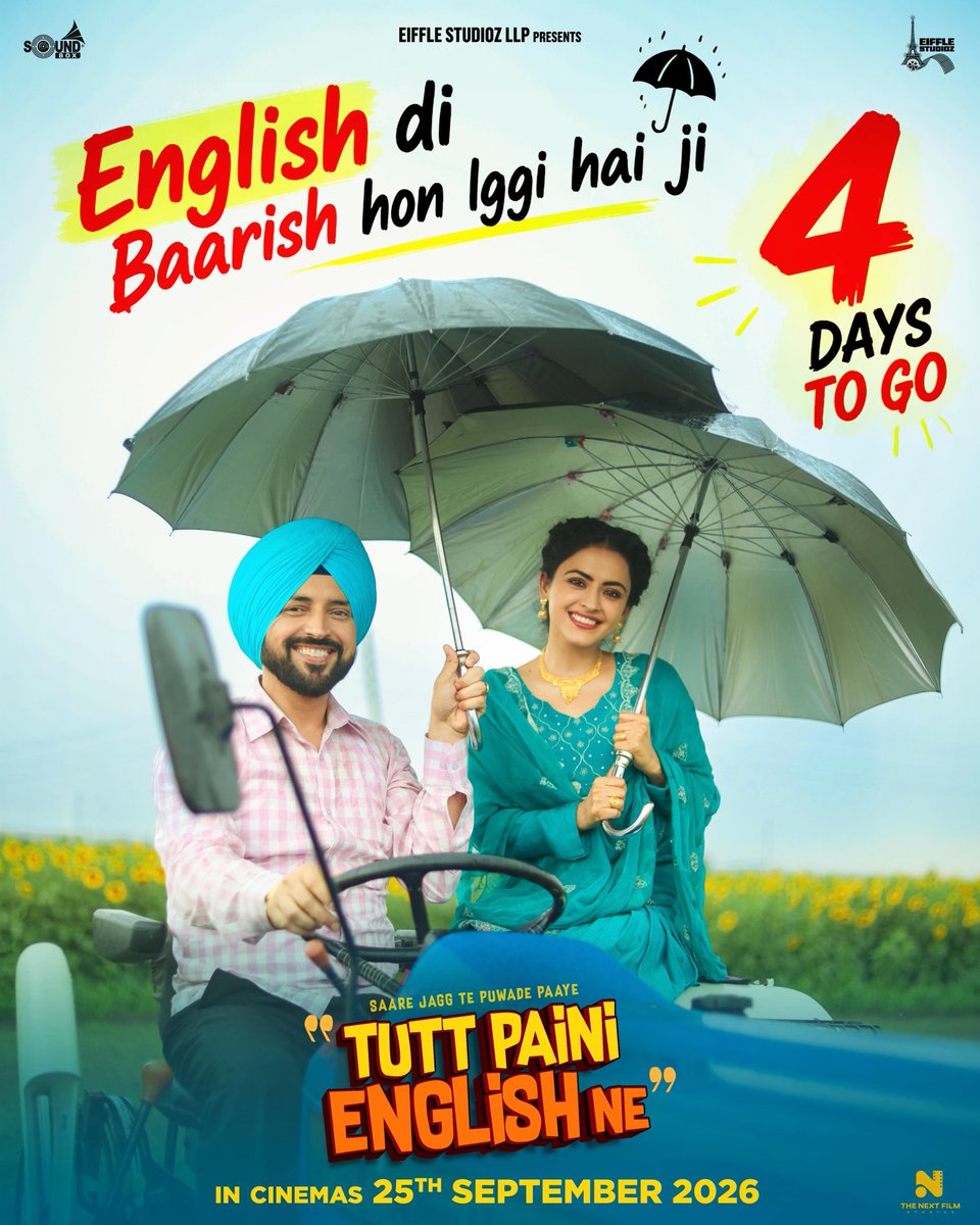 MBFWorld's tweet photo. bass 4 din reh gaye ji 🫶🏼 4 Days to Goooo
Tutt Paini English Ne .. releasing on 25th September ✨
@simichahal009 #SatvinderSingh #MandyThakar https://t.co/yIyUDpbjm5