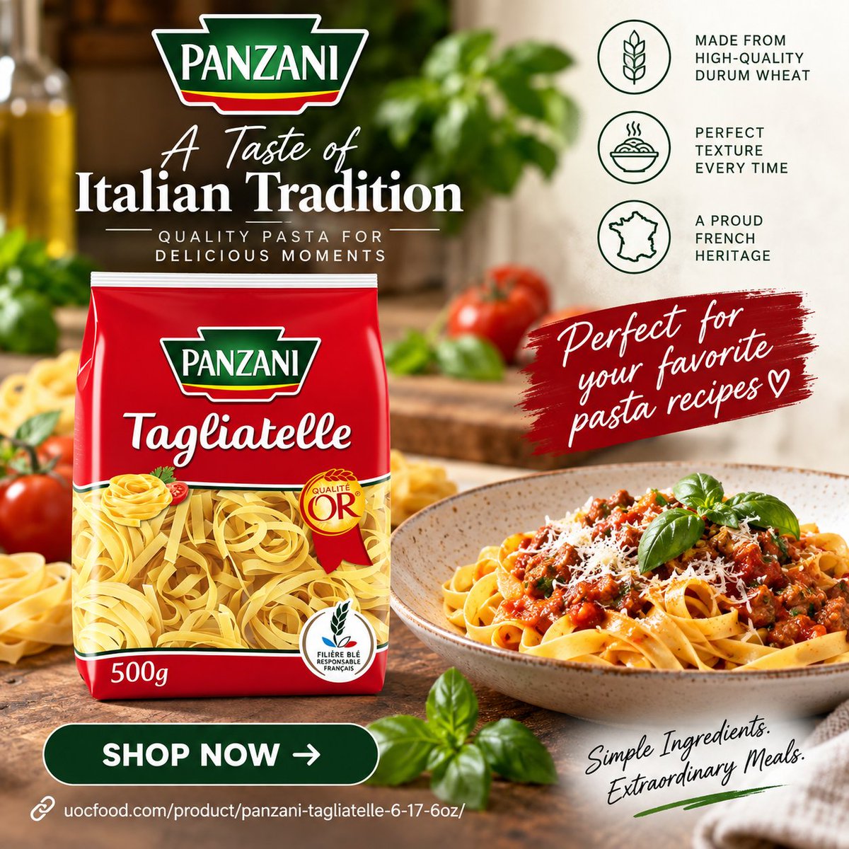 UnitedFoodCorp's tweet photo. 🍝 Pasta night made easy.

Panzani Tagliatelle + your favorite sauce = a dinner everyone can enjoy.

🍅 Tomato &amp; basil
🍄 Creamy mushroom
🥩 Bolognese
🧀 Parmesan &amp; olive oil

What’s your favorite? 👇

Shop: UOC Food
https://t.co/zdwiXSoBVH

#Pasta #Tagliatelle #Foodie https://t.co/IAo4m5uWZK