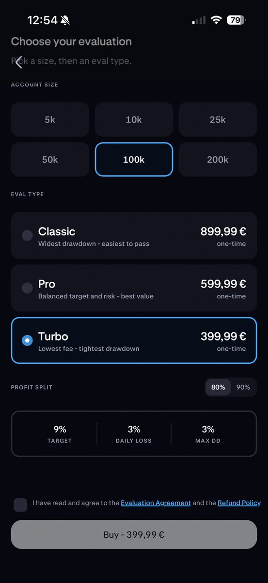 bitjul's tweet photo. The fuck is Breakout doing?

On the app the asking $458 (€399) for a 100,000 turbo eval.

On the website they are asking $330 for the same product?

Am I misunderstanding something? Must be 🤔 https://t.co/dKZ0KO0nJr