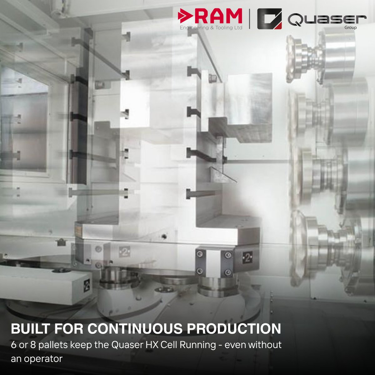 RAMENGTOOL's tweet photo. Production stopping when operators step away?
The Quaser HX Cell’s 6 or 8-pallet configuration supports extended, automated machining, helping keep production moving with less operator intervention.
#machinetools #ukmanufacturing #linsinger #engineering #ramengineering #cnc https://t.co/Um9xNmFypM
