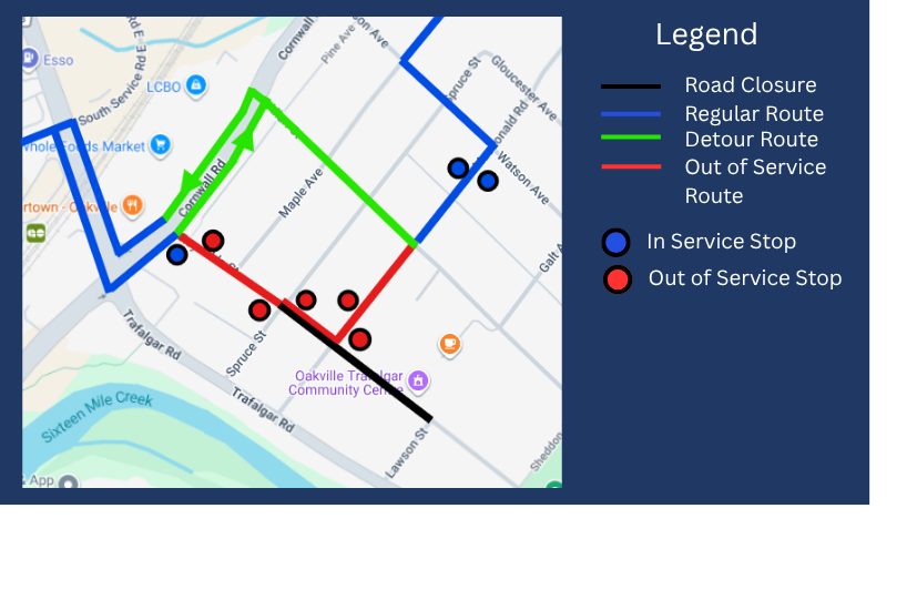 oakvilletransit's tweet photo. 🚨Route 11 Detour Alert 🚨

🗓️ Monday, Sept 28 - Wednesday, Oct 7
📍 Reynolds Street Road Closure
🚍 Route 11 - Linbrook
❌ Bypassed: Reynolds St &amp; Macdonald Rd stops 

⏱️ Allow extra travel time!

Please visit https://t.co/uGWT71NrrK https://t.co/IkpQLDgK2T