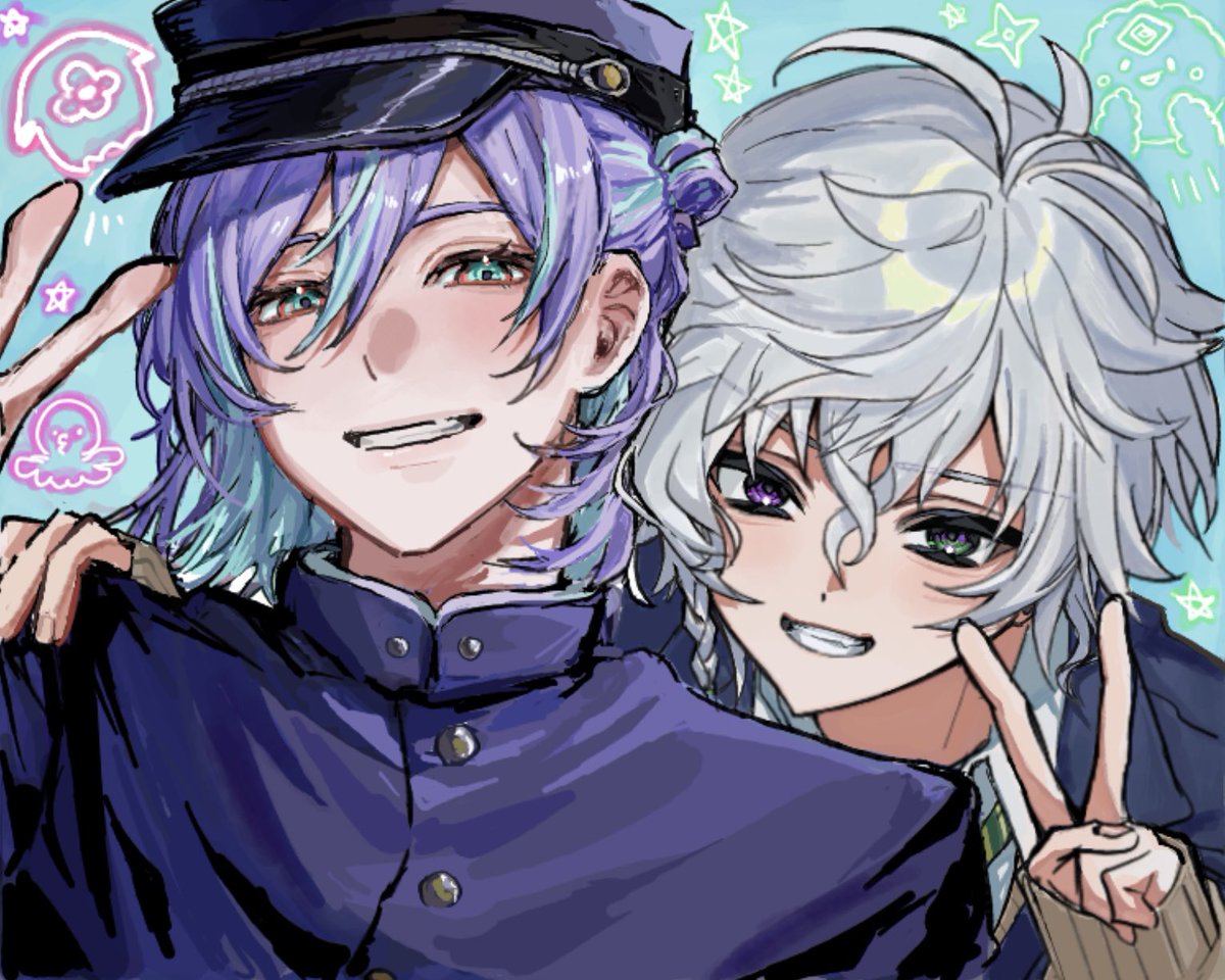 JGJ3S's tweet photo. #ショウゾウ画  #叢雲掲示板
とんぼさん(@ tltbpz)と絵チャ合作-  ̫-💖 https://t.co/koZknIMLqp