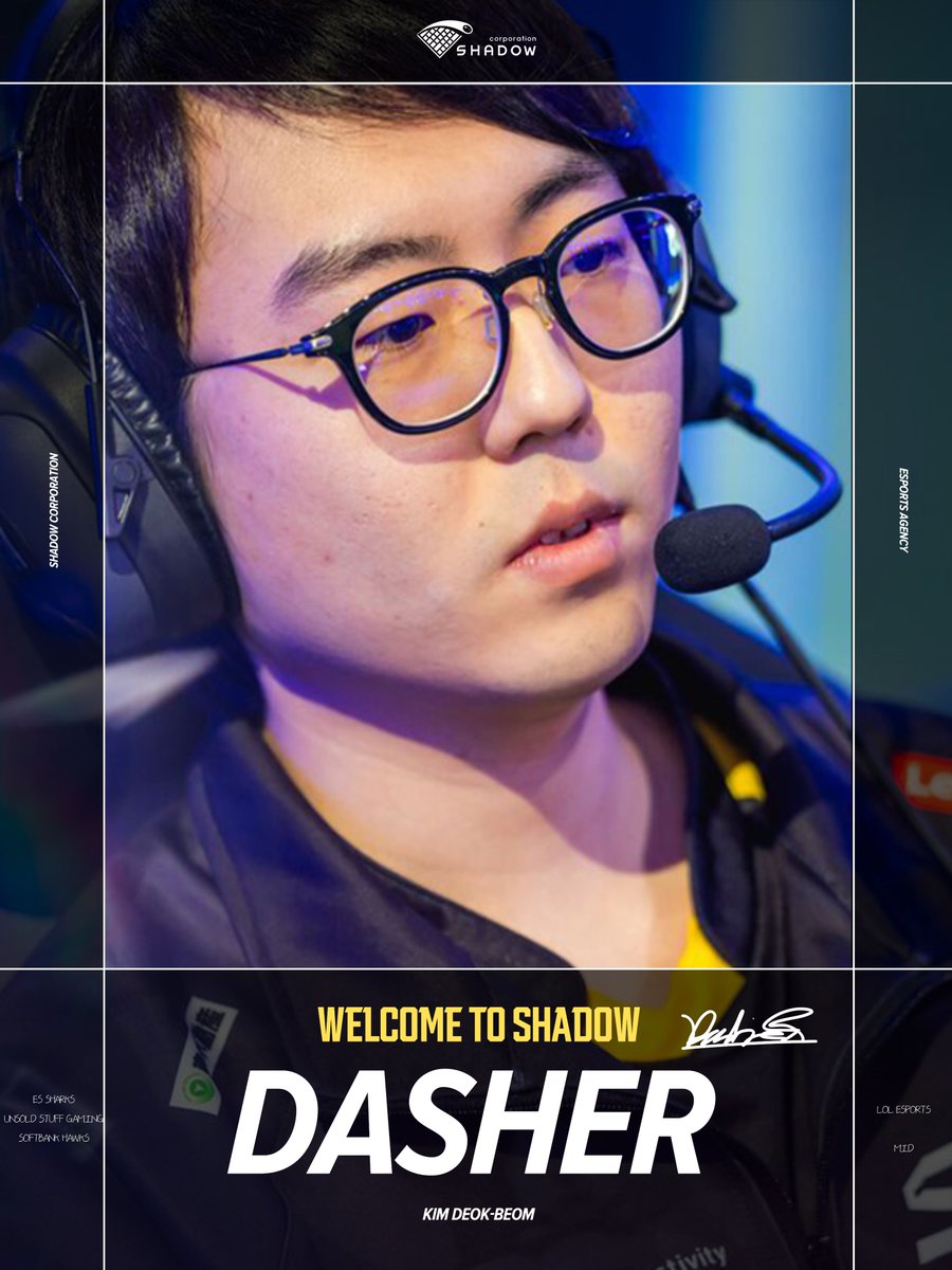 ShadowCorpAgent's tweet photo. 𝐖𝐞𝐥𝐜𝐨𝐦𝐞 𝐭𝐨 𝐒𝐡𝐚𝐝𝐨𝐰 𝐂𝐨𝐫𝐩𝐨𝐫𝐚𝐭𝐢𝐨𝐧 𝐃𝐀𝐒𝐇𝐄𝐑! @lol_dasher 

군 복무를 마치고 다시 프로 무대를 향한 새로운 도전을 시작하는 Dasher 선수가 Shadow Corporation과 함께합니다.

다시 한번 자신의 가능성을 증명하기 위한 여정을 시작하는 Dasher 선수에게 많은 응원 부탁드리며, 새로운 도전 속에서 자신의 기량을 마음껏 펼칠 수 있도록 Shadow Corporation도 든든한 파트너로서 최선을 다하겠습니다. 🙏

After completing his military service, Dasher returns to pursue a new challenge in his professional career and joins Shadow Corporation.

Please show your full support for Dasher as he begins his journey to prove himself once again. Shadow Corporation will also do our utmost as a reliable partner to support him as he takes on this new challenge and showcases his full potential. 🙏

#Shadowcorp #Dasher #Esports #Agency #LOL