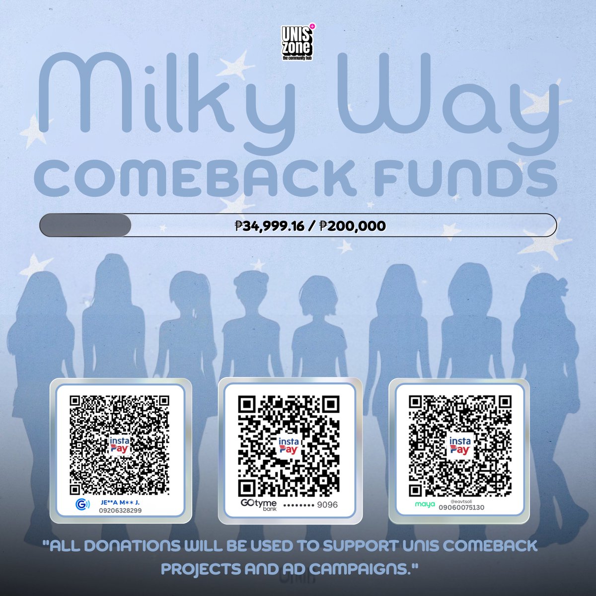 uniszone's tweet photo. UNIS has just announced their newest digital single, 'Milky Way', which is set to be released in just a few days!

With the release coming soon, we are opening a Donation Drive to support this new song. Since this is a digital release, we’ll be focusing on building a strong presence through streaming and digital downloads.

As always, we truly appreciate everyone who continues to support UNIS and this community. Every contribution, big or small, helps us support the girls and make this release count.

Another song for us, EverAfters!
Let’s go! For UNIS!

Donation FORM: https://t.co/XxfkcB8yi4

#UNIS #유니스 
#MilkyWay