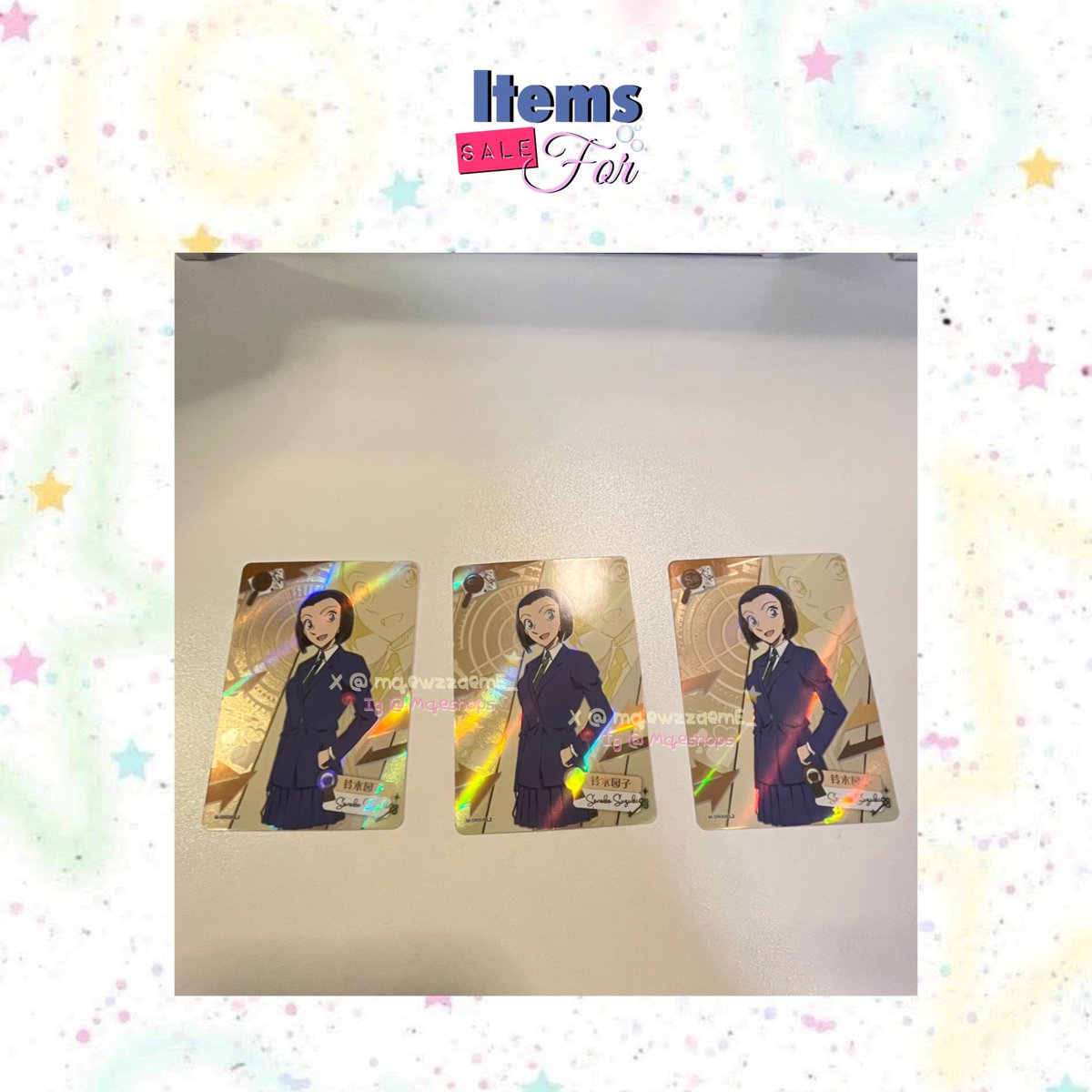 mqewzzaemE_'s tweet photo. ปล่อยการ์ดโคนันใบละ 25 ยังไม่รวมค่าส่ง

{ #ตลาดนัดโคนัน #ขายของอนิเมะ #DetectiveConan #mqewzzaemE_ } https://t.co/VxruH6AeMS