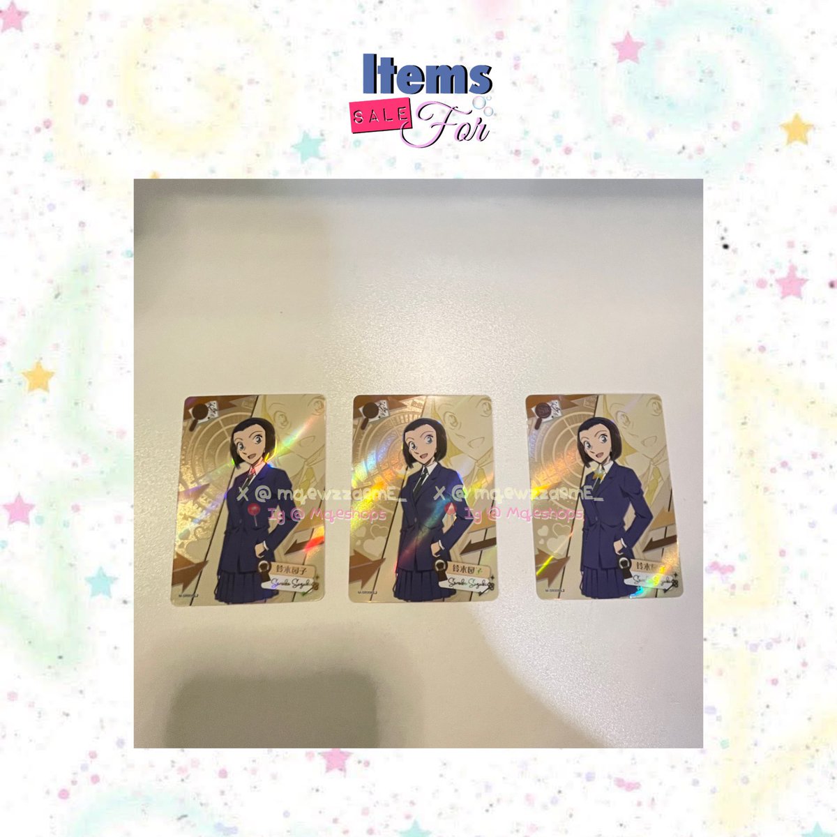 mqewzzaemE_'s tweet photo. ปล่อยการ์ดโคนันใบละ 25 ยังไม่รวมค่าส่ง

{ #ตลาดนัดโคนัน #ขายของอนิเมะ #DetectiveConan #mqewzzaemE_ } https://t.co/VxruH6AeMS