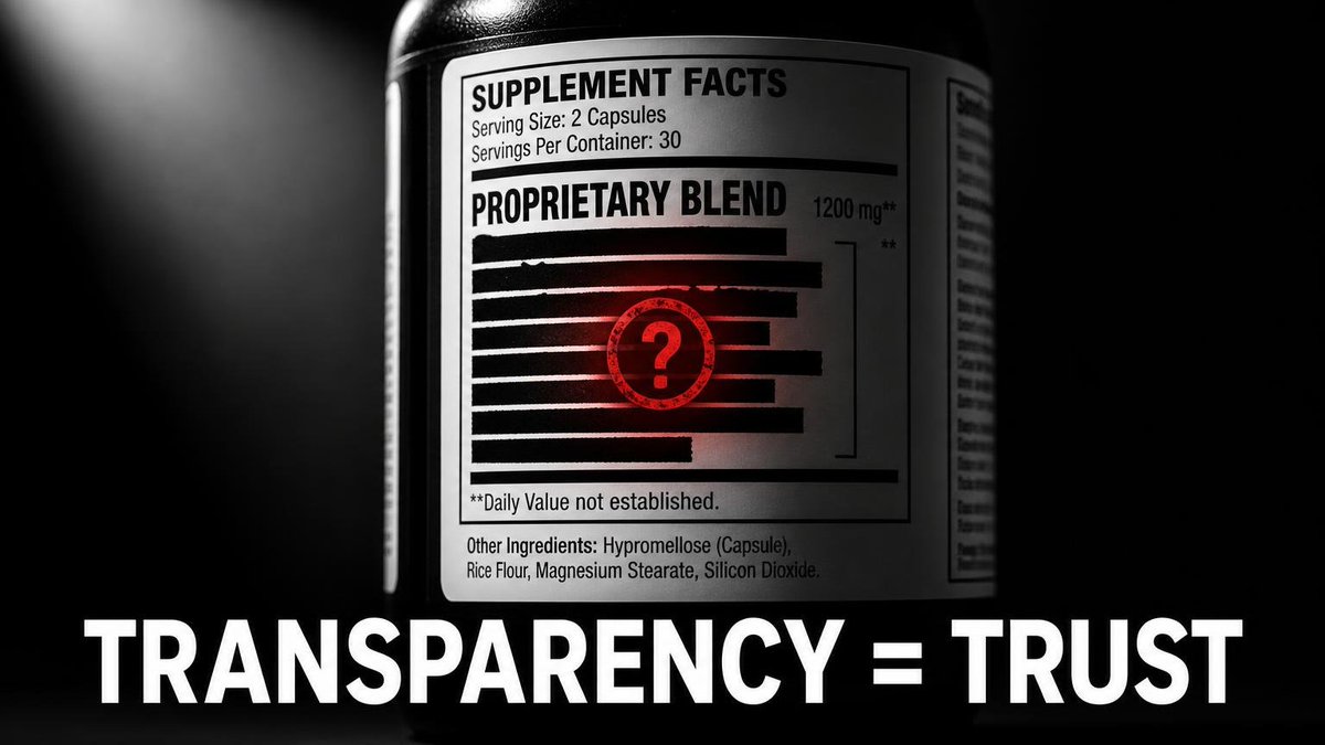 ivernfin's tweet photo. The most dangerous label on a wellness product?

.

.

.

"Proprietary blend."

Translation: we won't tell you what's in it. Real trust is transparency—not secrecy dressed up as science. https://t.co/2WAxqutVej