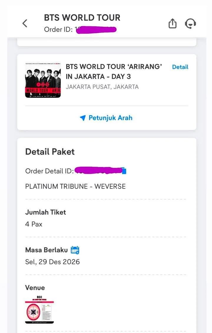 LTookes73906's tweet photo. Haii aku WTS Day 3 - Platinum Tribune 2tix.
Pertik 4,200k
Prefer yang langsung ambil 2tix, biar ga ribet hehehe
Nanti akan masuk bareng juga ya karena aku nonton berdua juga 🫶
H-1 Taehyung bday🙌 #WTSDAY3 #BTSJKT #BTSJAKARTA https://t.co/obK6gZlZsF