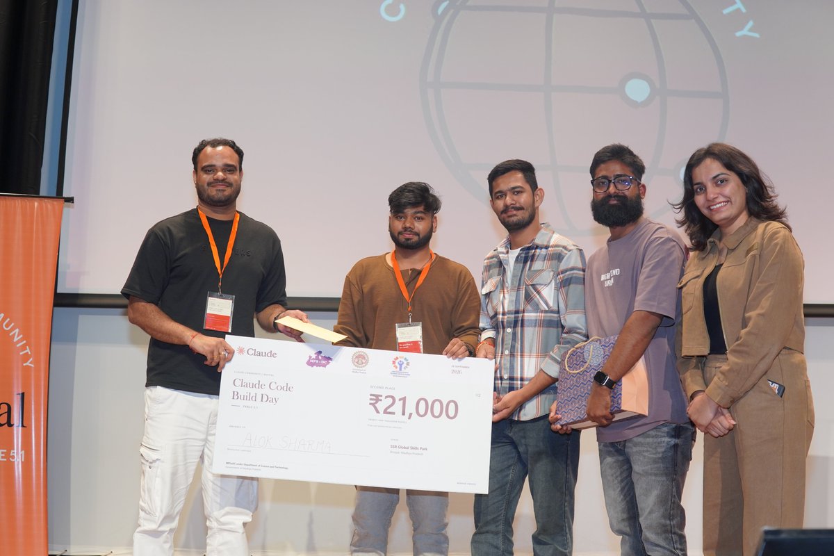 MPSeDC_DST's tweet photo. Claude Code Build Day – Bhopal | Fable 5.1

A high-energy day of AI, innovation and hands-on building brought together developers, students, founders, technology professionals and AI enthusiasts at Global Skills Park, Bhopal. https://t.co/uibgdaZfaU