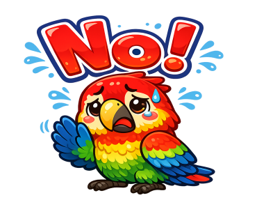 StudioKai_Stamp's tweet photo. The colorful parrot “No!” sticker uses bright hues and a soft troubled expression to share a gentle, friendly “No.”
https://t.co/Bdv46Ijobw
#LINEsticker #LINEstickers #StickerArt
#CuteArt #AnimalArt #stikerline #stikerlucu #stikerimut #gemes #lucu #burung https://t.co/WCJGkoozZ9