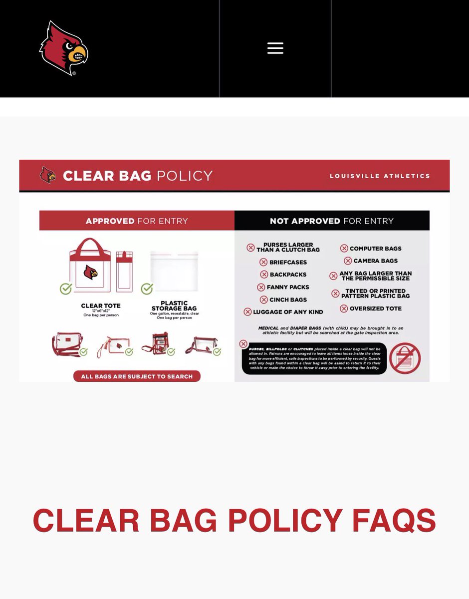 trinitysports's tweet photo. Trinity Football. Planning to attend this Friday’s game at L&amp;N Stadium? Be sure to read the UofL clear bag policy before leaving home.  https://t.co/fAPdry08du https://t.co/Owaea2A6tc