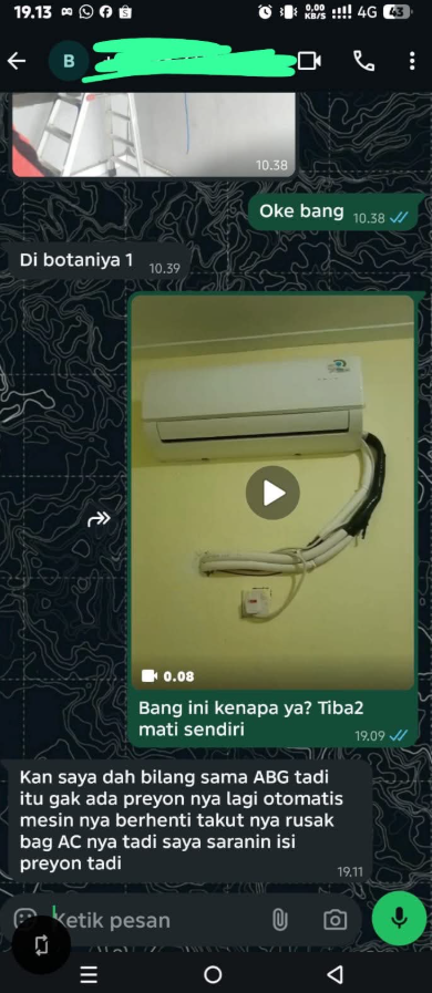 txtharihariWNI's tweet photo. Bisa semendadak itukah AC-nya? Abis dicuci tadi pagi, terus dia bilang freonnya habis. Malam ini tetiba si AC mati sendiri, nggak bisa hidup???

Sebelumnya baik-baik aja padahal.

Apakah freon bisa tiba-tiba habis setelah AC dicuci? 😭 https://t.co/PM3Rn2t2xx