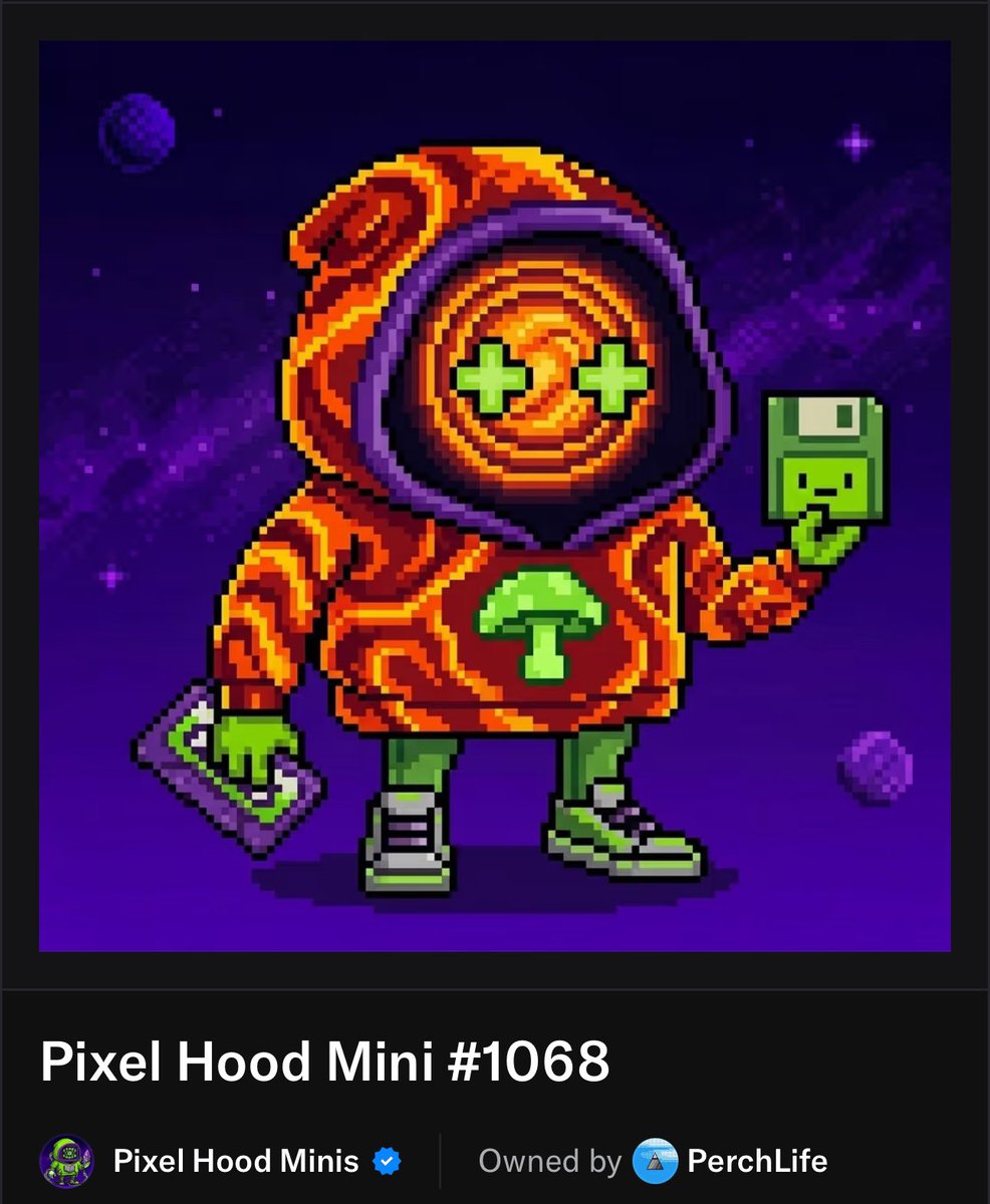 pixelord's tweet photo. GM
This 1/1 mini sold for 0.09 Eth! 🤯 https://t.co/TbTn9rpRKB