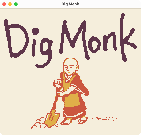 hidebugames's tweet photo. お坊さんが仏像をつくるアドベンチャーゲーム「 Dig Monk 」をリリースしました。
日本語 &amp; English で遊べます。
GBJAM 14 に向けて 10日間で制作しました。
ゲームボーイ対応です。itch_io でプレイできます https://t.co/gBqhvK75eQ