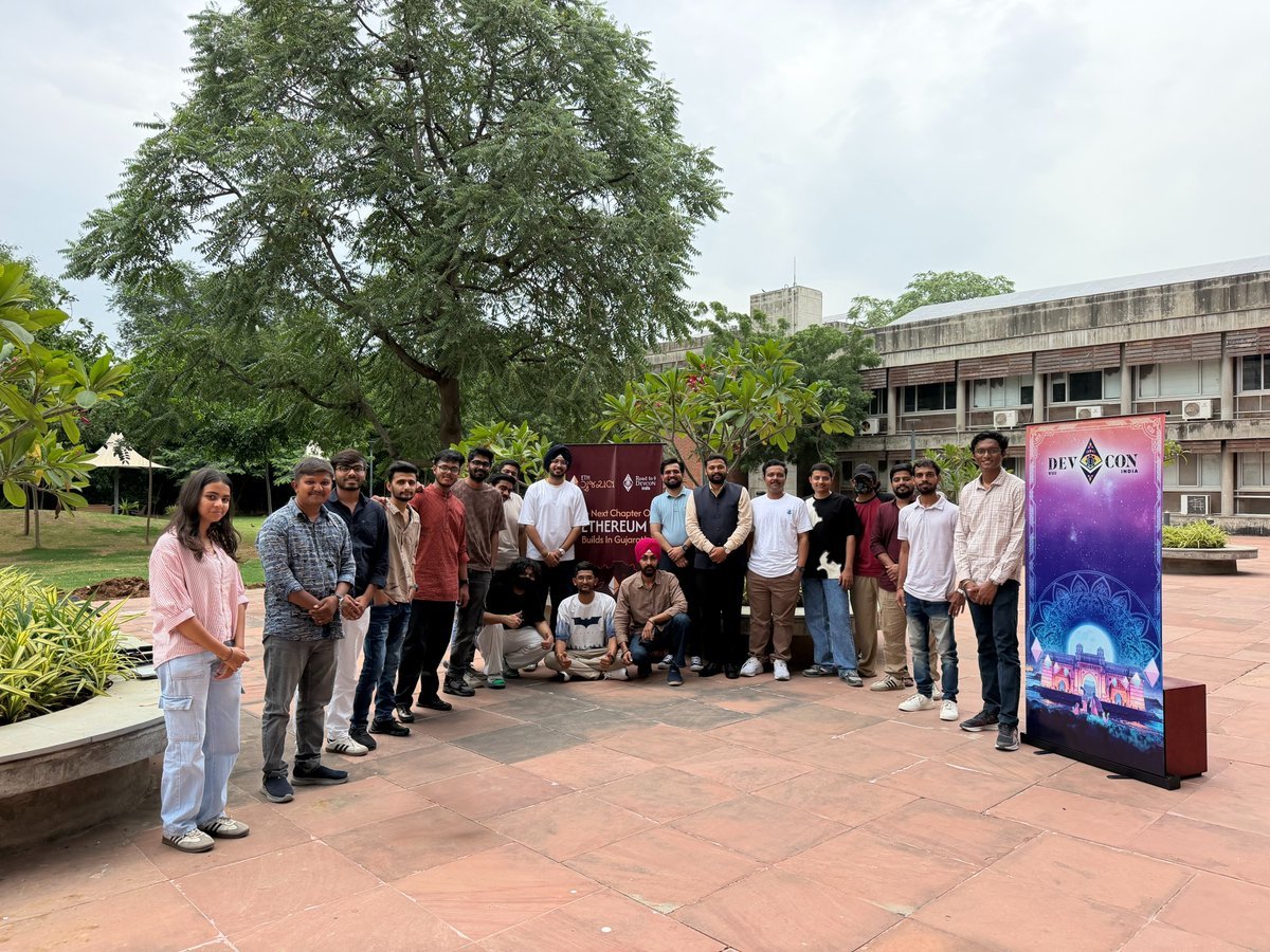 akshit_mokani's tweet photo. One week since @Eth_guj.

8 speakers. 1 artist.
A full day of ideas, conversations, music &amp; moj.

Still grateful for everyone who made the day what it was, every speaker, attendee, team, @EFDevcon and our Sponsors @launchnodes &amp; @impactstake.

Road to Devcon, the Gujarat way. 🫶 https://t.co/bE2wsKv915