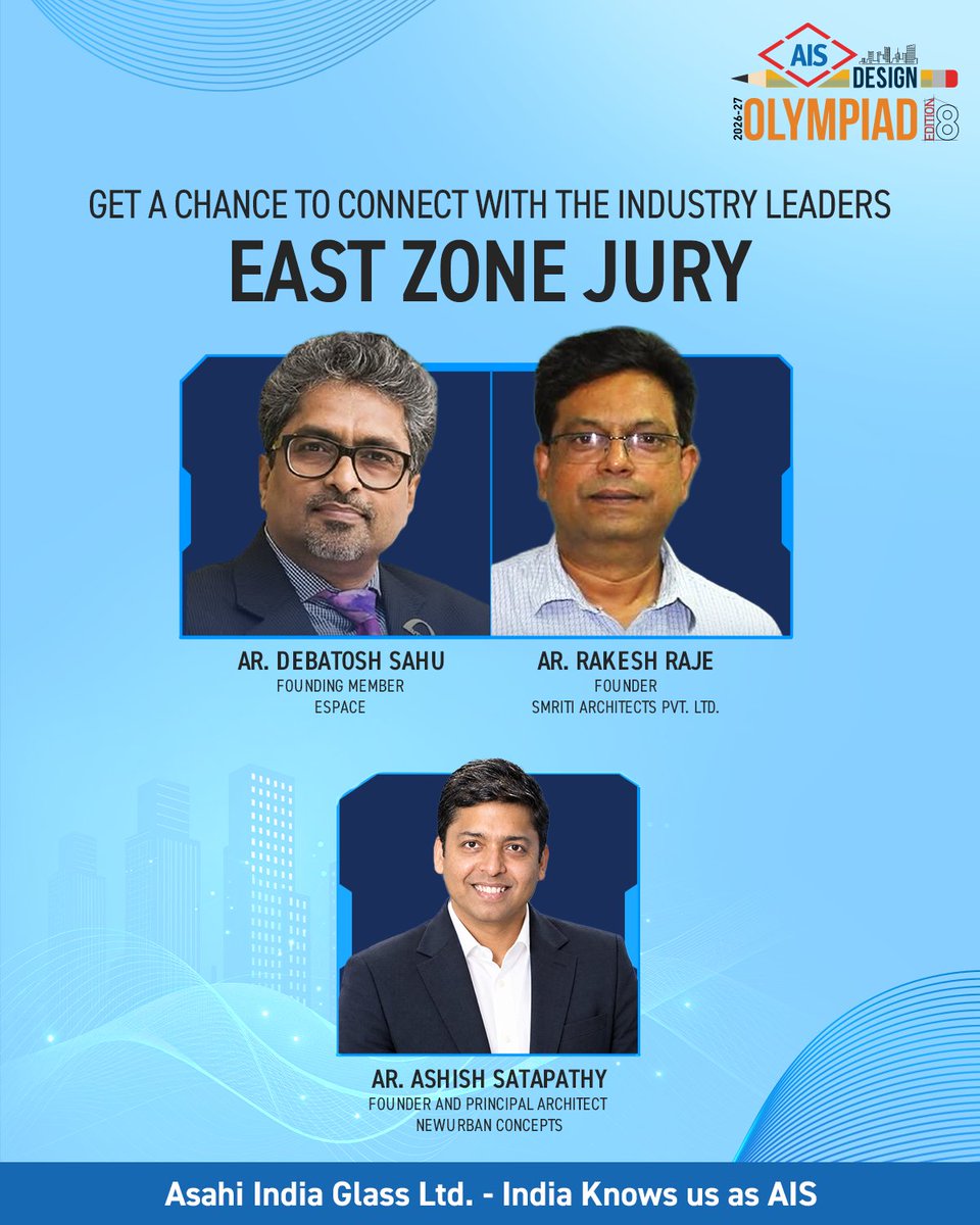 AIS_Glass's tweet photo. Meet the East Zone Jury for AIS Design Olympiad 8.0, bringing together accomplished architects and design leaders.

Register Now: https://t.co/BIEjnJ0ZUL

#ADO8 #AISDesignOlympiad #JuryMember #EastZone #ArchitectureCommunity https://t.co/u2eDQyn3lZ