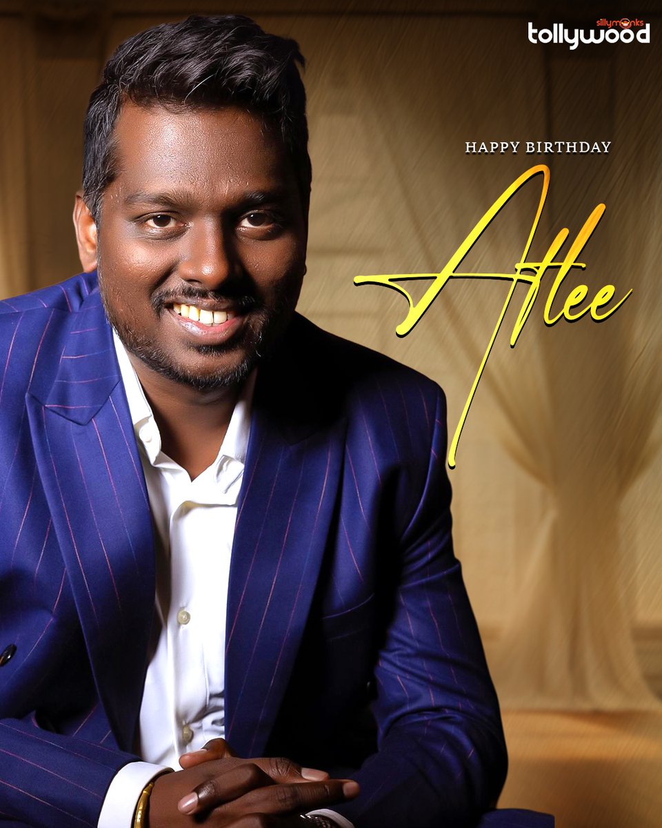 SMTollywood's tweet photo. Wishing the visionary director #Atlee a fantastic birthday filled with happiness, success, and many more cinematic masterpieces. โค๏ธโ๐ฅ
Keep creating magic, keep inspiring, and keep entertaining! ๐๐ฅ
#HBDAtlee #HappyBirthdayAtlee #Raaka #SillyMonksTollywood https://t.co/s1ruLApFjM