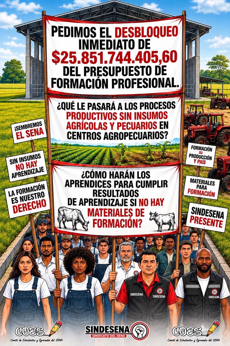 jorgemanuelardi's tweet photo. @sindesenacol @MinHacienda @miguel_gomez_m @SENAComunica @MintrabajoCol @nlopezfuentes @ABDELAESPRIELLA @wilsonariasc @AlfreMondragon @davidbarguil @ChriGarces @MariaEugeniaLo @AntonioSanguino @aleomanao El SENA se respeta! No al congelamiento de los recursos asignados al SENA!!! Patria milagro? https://t.co/mpHkJ4N18x