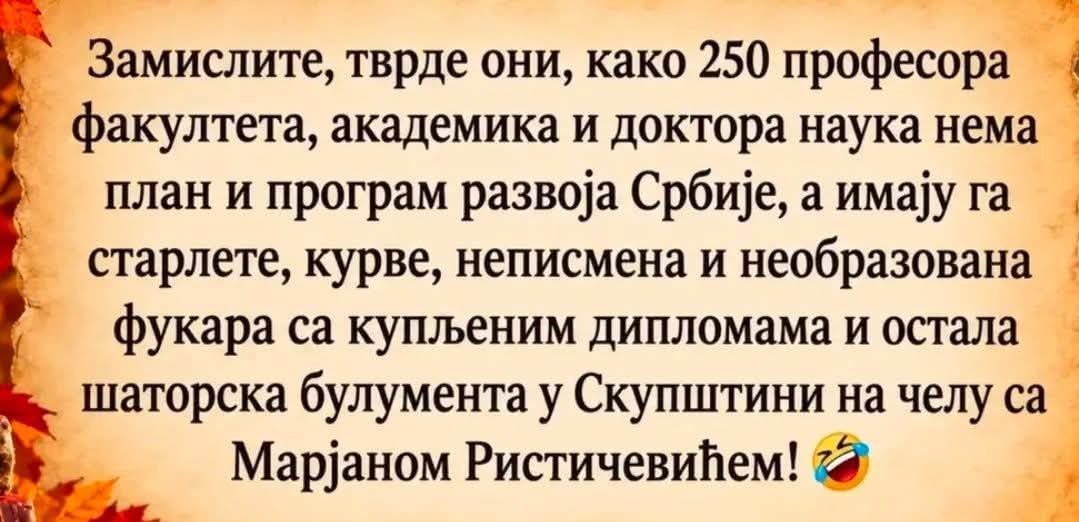__dzonifox_'s tweet photo. @sns_srbija @anabrnabic https://t.co/avc920zmMM