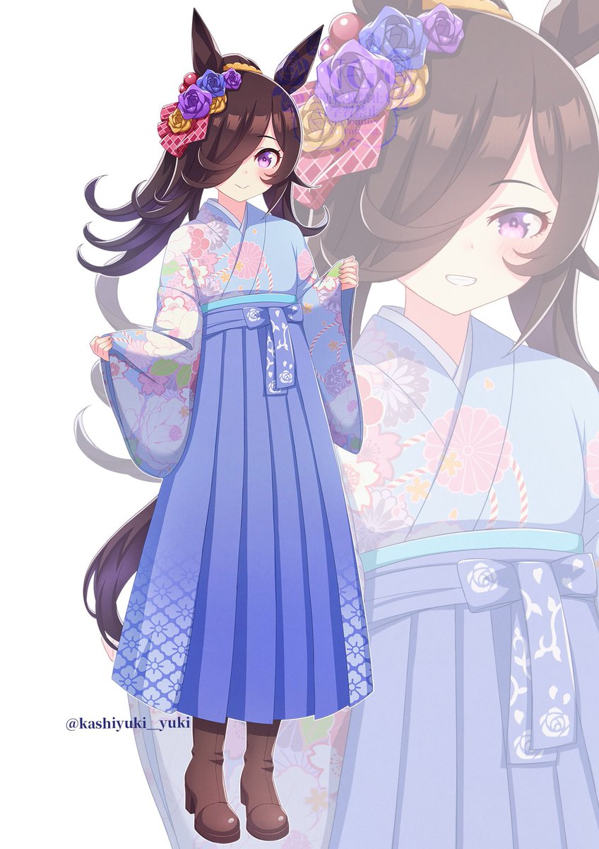 kashiyuki_yuki's tweet photo. ライスちゃんってドレスイメージがあるから洋風の服装イメージの方が強い気がするんですけど...和服も似合うと思うんですよね
ライスちゃんの清楚感みたいなものが和服の方が強調されている気がして好きです！！ https://t.co/b0LjfTUlqD