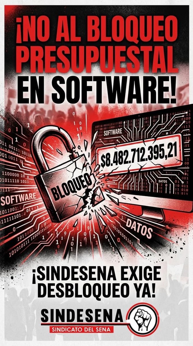 jhoguga's tweet photo. @sindesenacol @MinHacienda @miguel_gomez_m @SENAComunica @MintrabajoCol @nlopezfuentes @ABDELAESPRIELLA @wilsonariasc @AlfreMondragon @davidbarguil @ChriGarces @MariaEugeniaLo @AntonioSanguino @aleomanao No al bloqueo presupuestal. https://t.co/0WSnnHCvj0