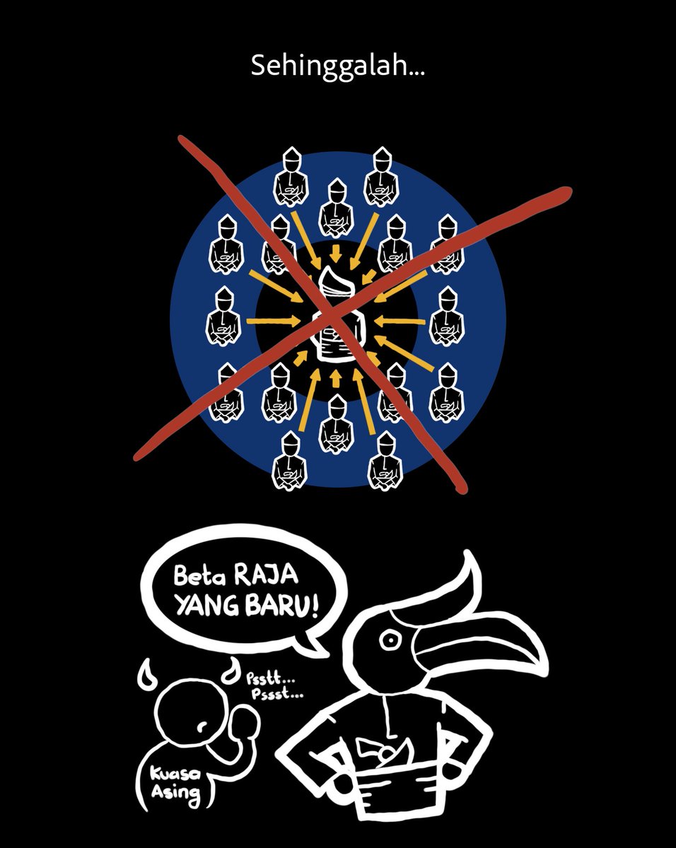 itsteme's tweet photo. Adat Perpatih yang diamalkan di Negeri Sembilan adalah salah satu inspirasi kepada sistem beraja dalam Siri Empayar.

Mungkin tidak keterlaluan untuk saya katakan yang sistem pemilihan Yang di-Pertuan Agong di Malaysia juga ada ciri-ciri yang mirip proses pemilihan Yamtuan Besar Negeri Sembilan.

Malah yang boleh menjadi kebanggaan kita, Negeri Sembilan merupakan persekutuan yang tertua di dunia (bagi yang masih wujud). Ia bermula pada tahun 1773, apabila Raja Melewar diiktiraf sebagai Yang di-Pertuan Besar (Yamtuan) Pertama bagi Negeri Sembilan.

Untuk mengangkat sejarah dan adat ini, agar bersebati dan tidak dilupakan asal-usulnya oleh generasi seterusnya, saya terapkan ciri-ciri yang sama pada sistem pemerintahan dalam Siri Empayar.

Jika anda merupakan pembaca Siri Empayar, pasti anda akan perasan wujudnya raja lain di Nusantara walaupun jurai keturunan Aradhana digelar raja Nusantara, bukan?

Jadi apakah yang berlaku? Siapakah yang sebenar-benarnya raja?

Jawapan mudah, sultan daripada jurai keturunan Aradhana merupakan raja segala raja di Nusantara. Ada sebab-sebab tertentu kenapa keturunan itu diangkat. Panjang untuk diceritakan dalam satu posting ini sahaja.

Ketuanan pemerintah daripada keturunan Aradhana diakui oleh raja-raja di seluruh Nusantara. Semuanya bersatu untuk dinaungi oleh sultan Kesultanan Aradhanapura.

Walaupun gelaran-gelaran yang digunakan oleh raja-raja di wilayah-wilayah Nusantara berbeza seperti susuhunan, sultan, dan lain-lain, taraf mereka itu sama. Iaitu pemerintah wilayah yang bertaraf raja.

Dalam Siri Empayar, wilayah-wilayah beraja ini digelar Wilayah Lingkaran Pertama. Wilayah-wilayah ini lebih utama kedudukan hierarkinya berbanding wilayah-wilayah lain. Atas persetujuan raja-raja wilayah inilah pengganti sultan Kesultanan Aradhanapura akan dinobatkan.

Kerana hanya raja, layak menobatkan raja.

Dalam masa yang sama, wujud juga wilayah yang pemerintahnya bukanlah bertaraf raja. Ketua wilayah-wilayah ini boleh dipilih dalam kalangan rakyat, berbeza adatnya mengikut amalan setempat. Ada yang bergelar Yang Dipertuan walaupun tidaklah bertaraf raja, seperti di Wilayah Kepayangan.

Berbalik kepada topik, sistem dalam Siri Empayar ini lebih kurang dengan keadaan sebenar di Negeri Sembilan dan Malaysia sendiri.

Jika Negeri Sembilan ada Undang Yang Empat yang mengiktiraf Yamtuan sebagai ketua negeri, jika Malaysia ada 9 raja yang mengiktiraf seorang Yang di-Pertuan Agong sebagai ketua utama negara, dalam Siri Empayar pula ada raja-raja Wilayah Lingkaran Pertama yang mengiktiraf sultan daripada keturunan Aradhana sebagai raja Nusantara.

Namun, hakikat itu bukanlah selama-lamanya.

Malangnya, ada ‘Si Kitol’ yang sanggup melibatkan campur tangan kuasa asing, lalu mengucar-ngacirkan adat semata-mata untuk merebut kuasa.

Cerita lanjut ada dalam Siri Empayar!