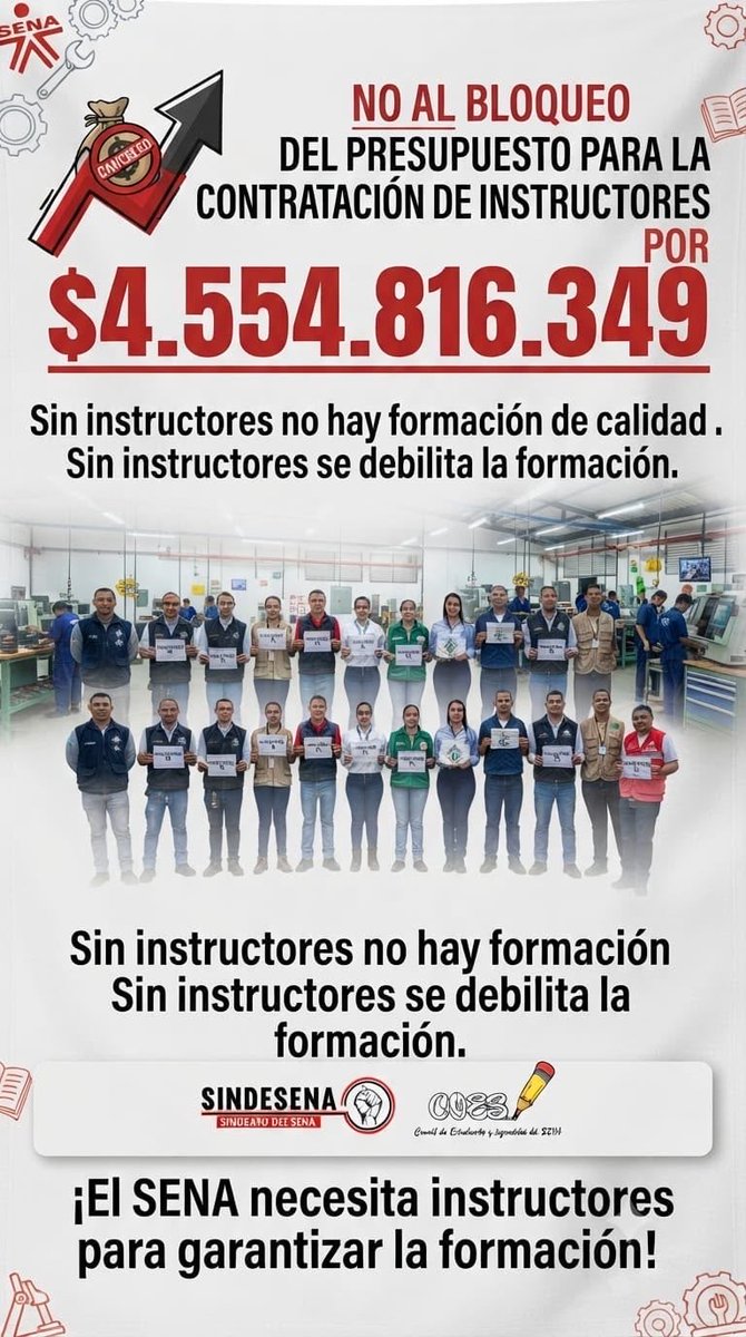 jhoguga's tweet photo. @sindesenacol @MinHacienda @miguel_gomez_m @SENAComunica @MintrabajoCol @nlopezfuentes @ABDELAESPRIELLA @wilsonariasc @AlfreMondragon @davidbarguil @ChriGarces @MariaEugeniaLo @AntonioSanguino @aleomanao Desbloqueen los dineros. https://t.co/Zdv9cq3ufl