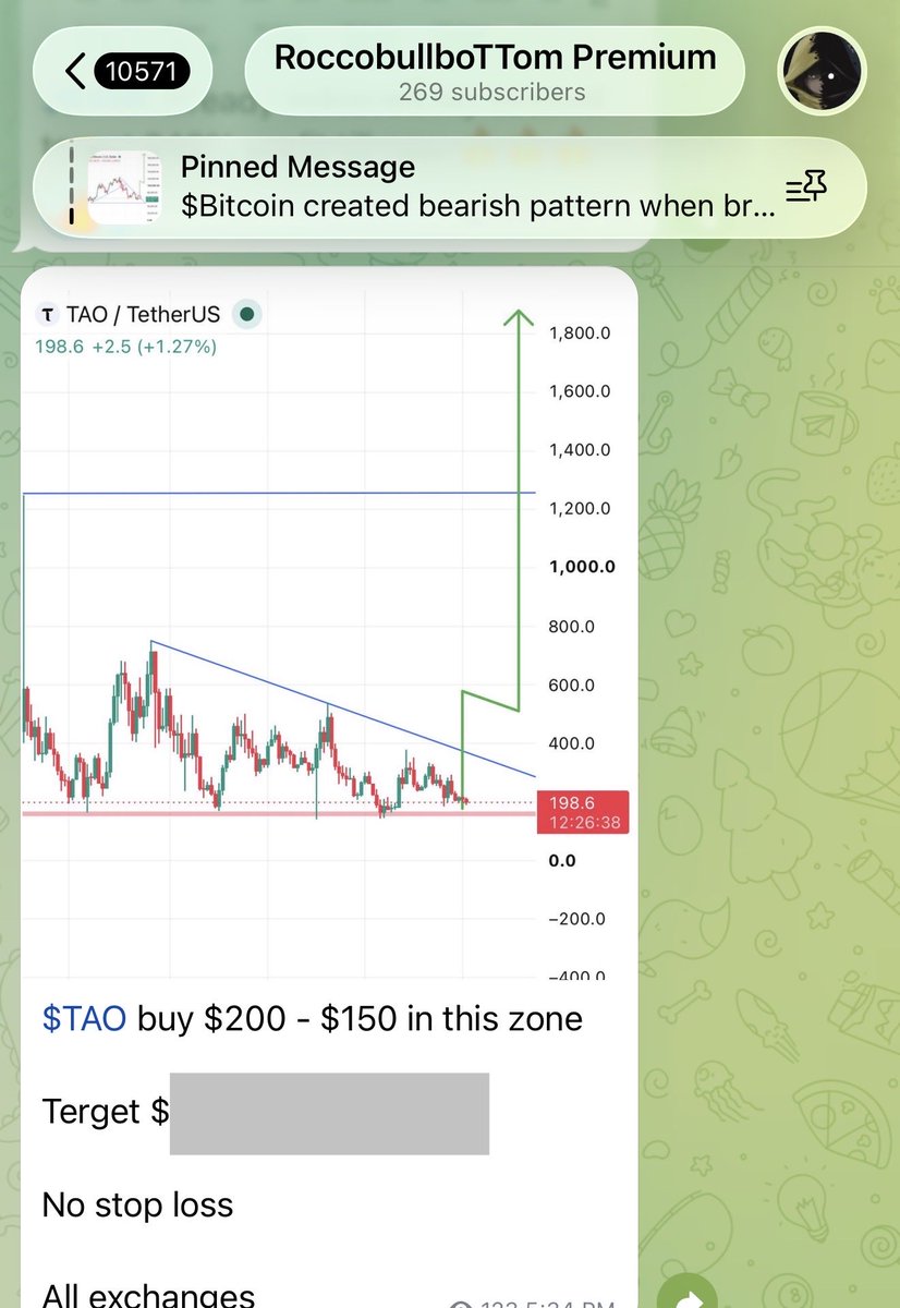 RoccobullboTTom's tweet photo. #PREMIUM_SIGNAL
$TAO just is beggining after my premium call π₯π₯π₯
On the way to my first terget πππ https://t.co/rriZI1R321