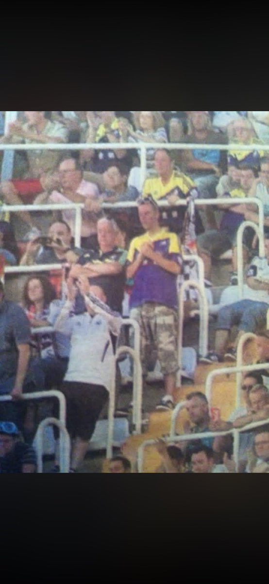buddyboy119's tweet photo. Me and my dad 13 years ago and Page 2 of the evening post me out in Spain best trip ever final score Valencia 0 Swansea city 3🦢❤️ https://t.co/kZsGIofhQT