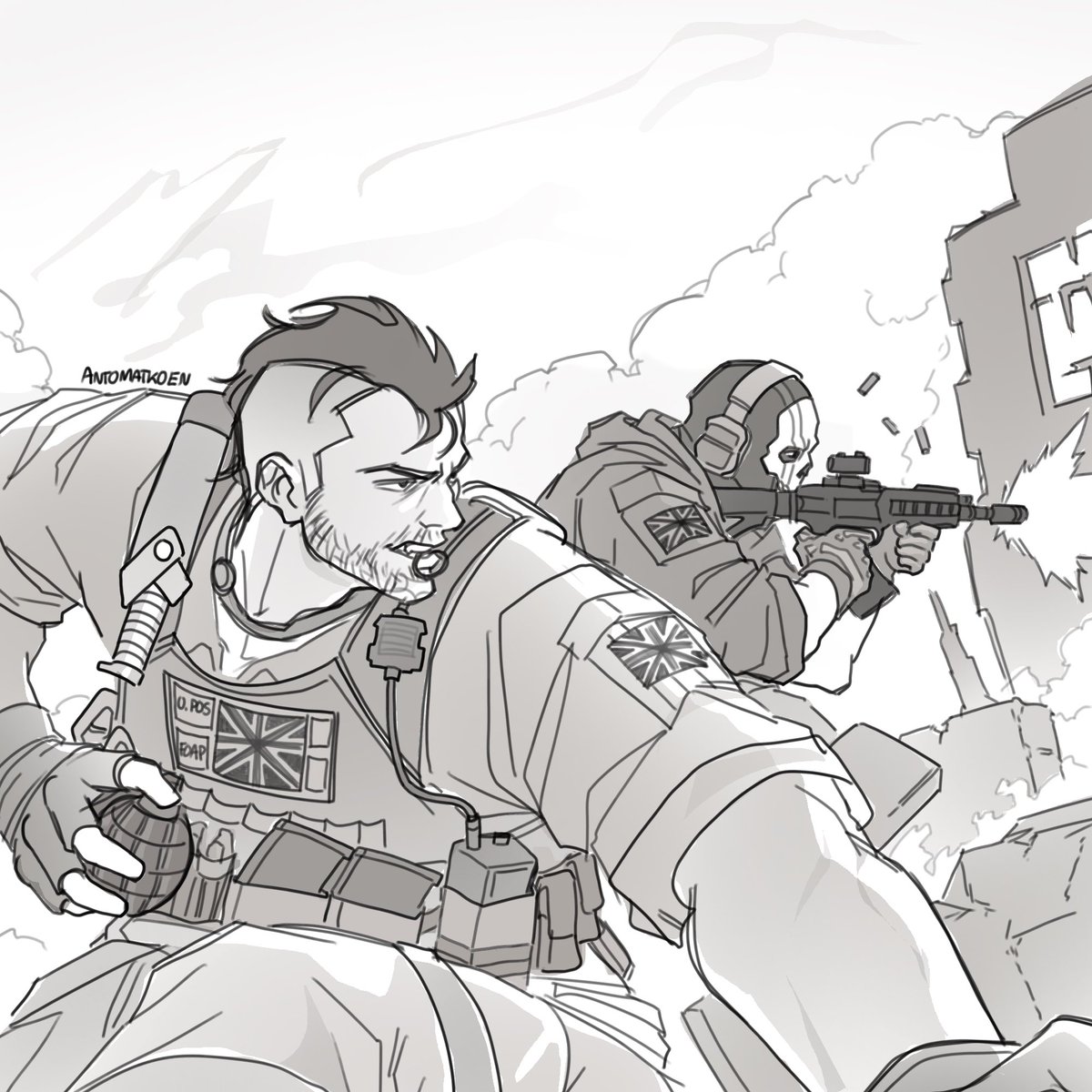 antomatkoen's tweet photo. Soap 🫧 pulling a grenade pin with his teeth? Sign me up

More Ghoap slop 🧡

#callofduty #mw4 #mw3 #mw2 #mw #ghostsoap #soapghost #ghoap #simonghostriley #johnsoapmactavish #soapcod #ghostcod #fanart #modernwarfare https://t.co/YYmuIrhMir