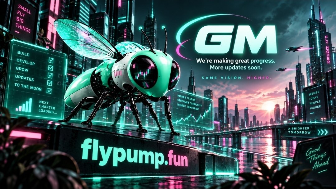 FlyPumpFun's tweet photo. GM, everyone! ☀️🚀

We’re making great progress on the project, and exciting updates are on the way!

We’re building something special, and we can’t wait to share more with you.

Stay tuned! 👀🔥 https://t.co/L44QSUp1Yu